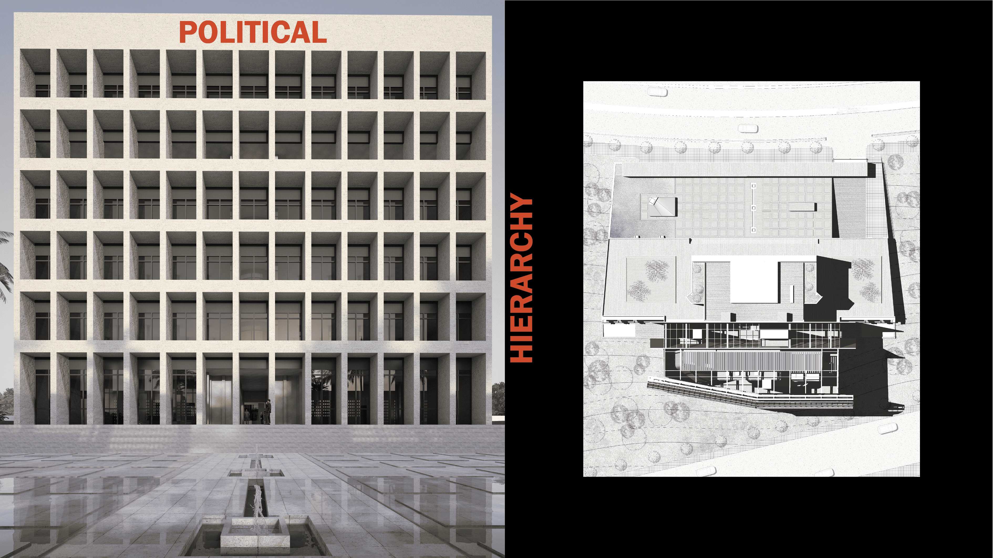 The architecture language of explicit power erects hierarchical Power Structures with absolute linear order and centripetal application.