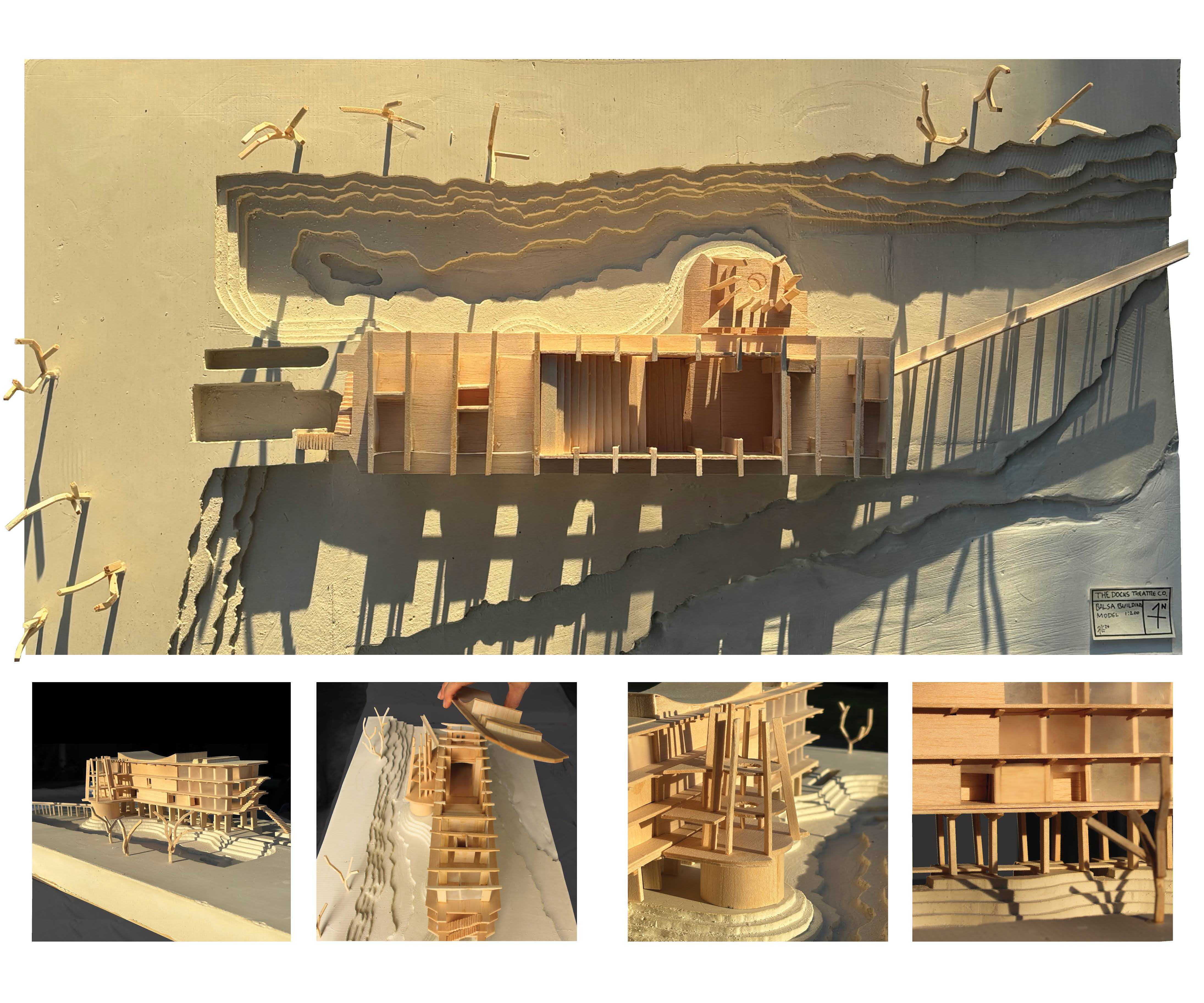 Plans:
The linking public domain that connects the parklands is shown through plan. Curating a spatial layout that efficiently creates both outward and inward theatrical layers is also demonstrated. 