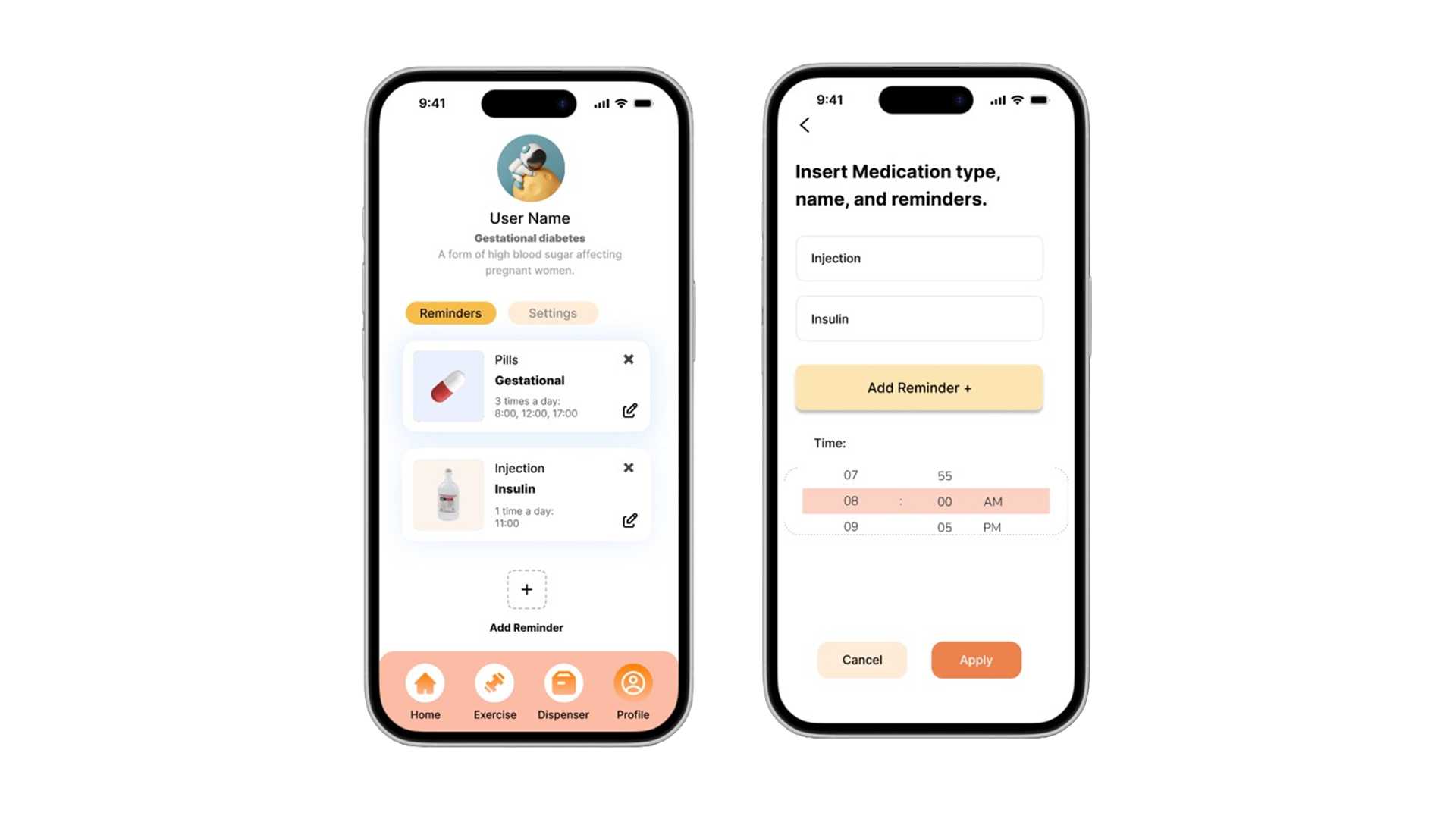 Users can create a profile, set reminders for blood sugar tests and medication intake to assist users in monitoring their blood glucose levels and encourage medication adherence.