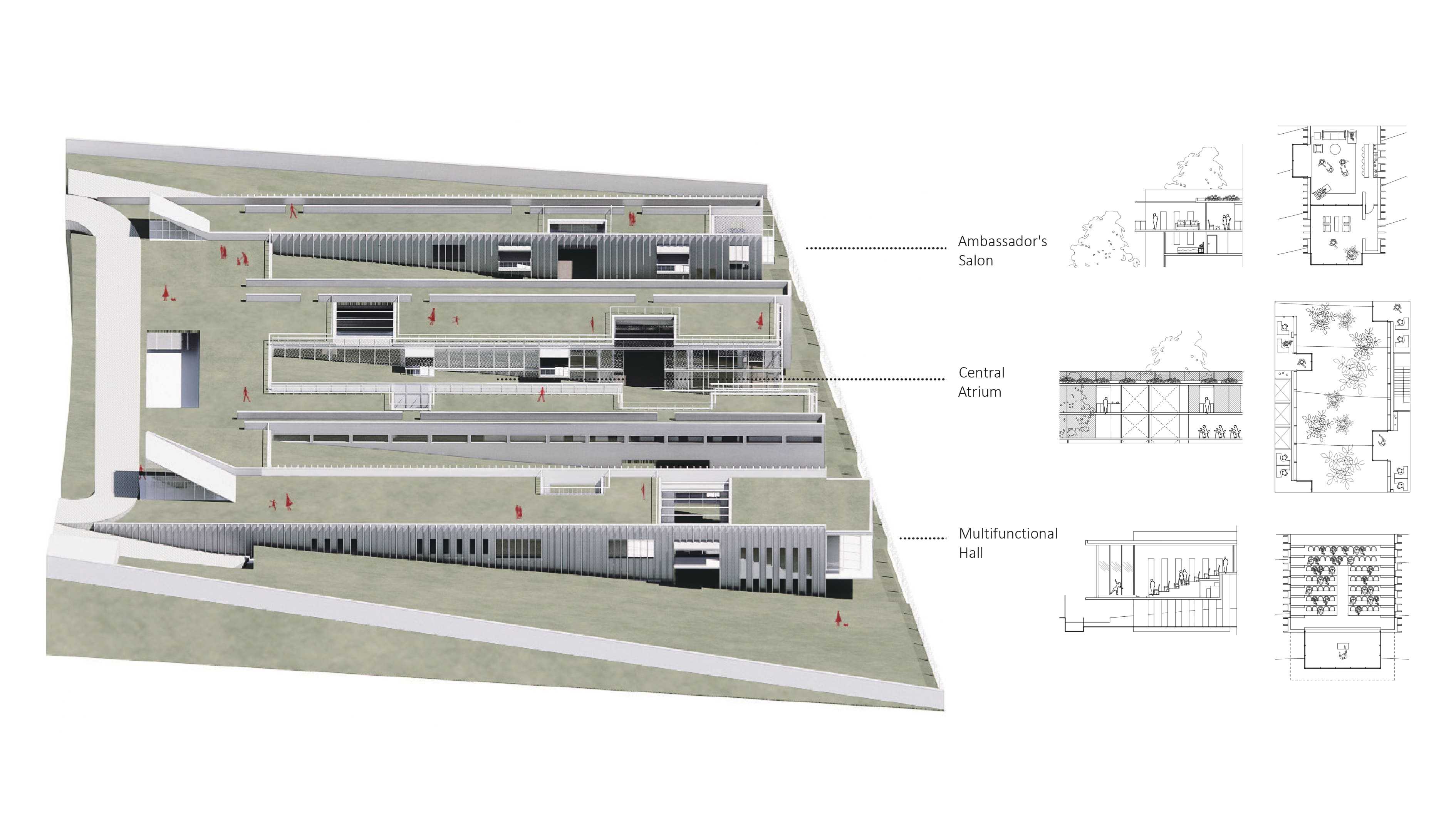 The linear wall array merges function and aesthetics, creating spatial order, rhythm, and layered visual flow. This arrangement divides areas while maintaining openness, enhancing functionality, privacy, and user experience.