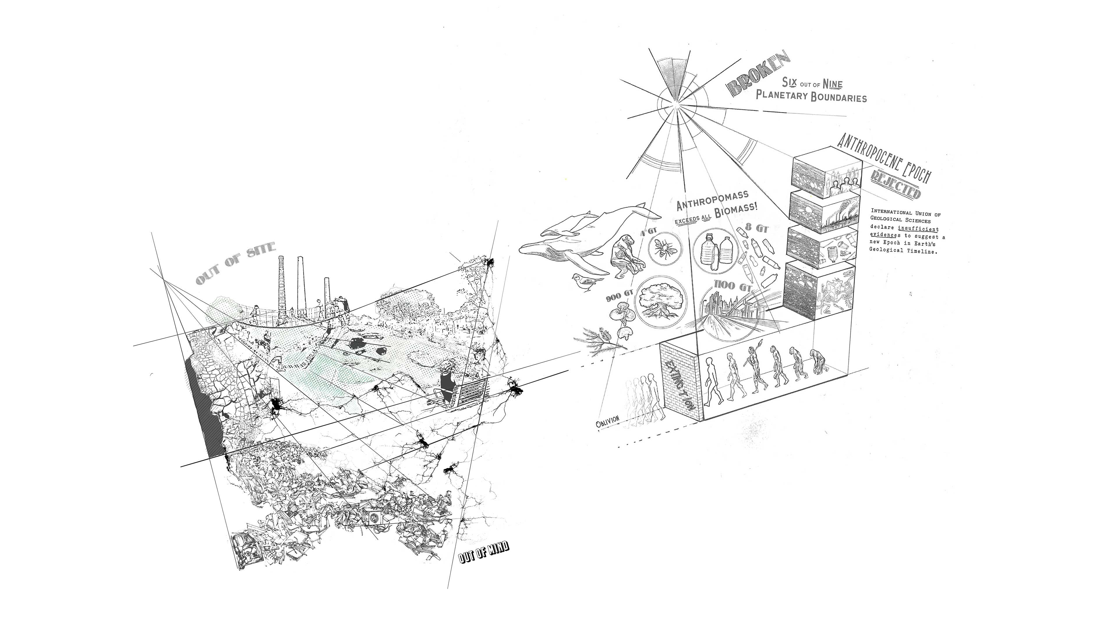 Conceptual hybrid drawing