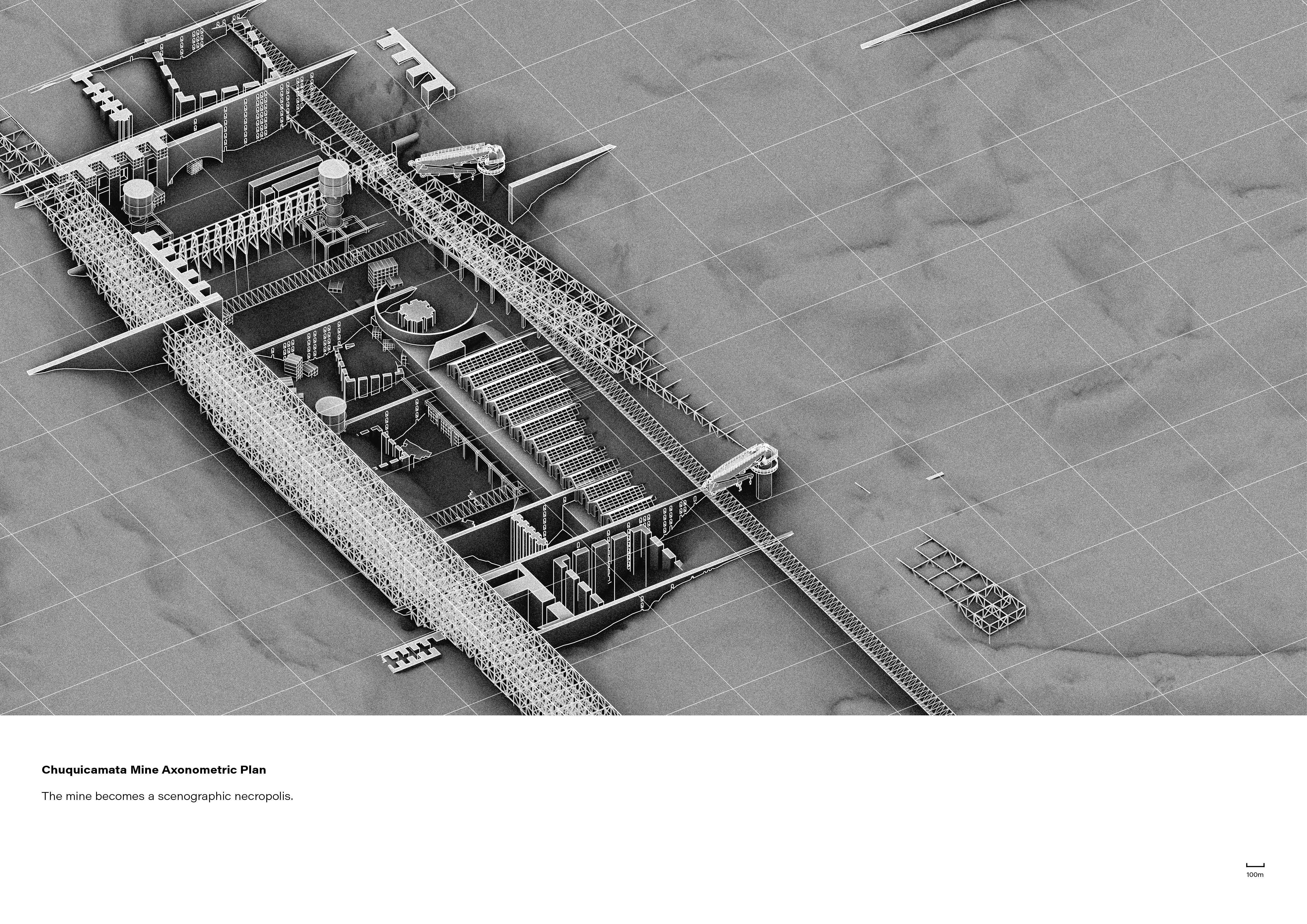 Chuquicamata Mine Axonometric Plan
