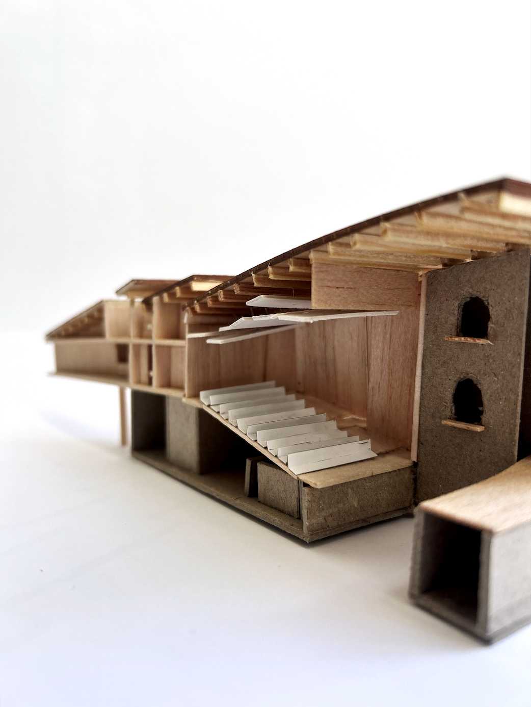 Sectional model of the concert hall 1.200