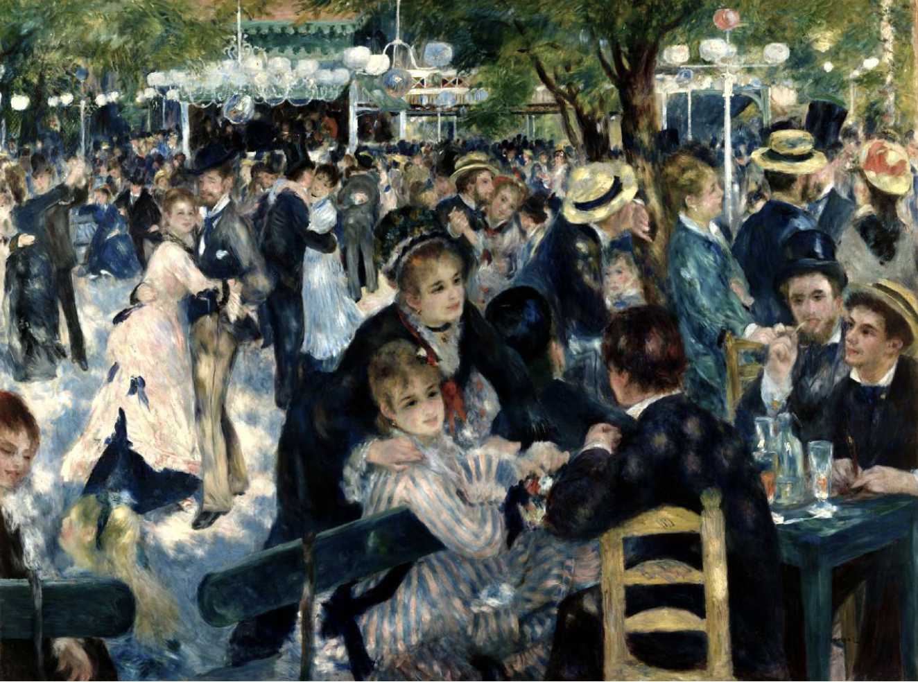 Pierre-Auguste RENOIR, Bar du Moulin de la Galette, Musée d'Orsay, Paris, Frace, 1876