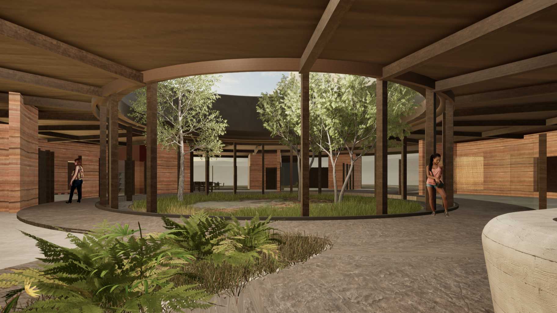 Internal view of the Welcome building, Jigamy Farm Visitor Center