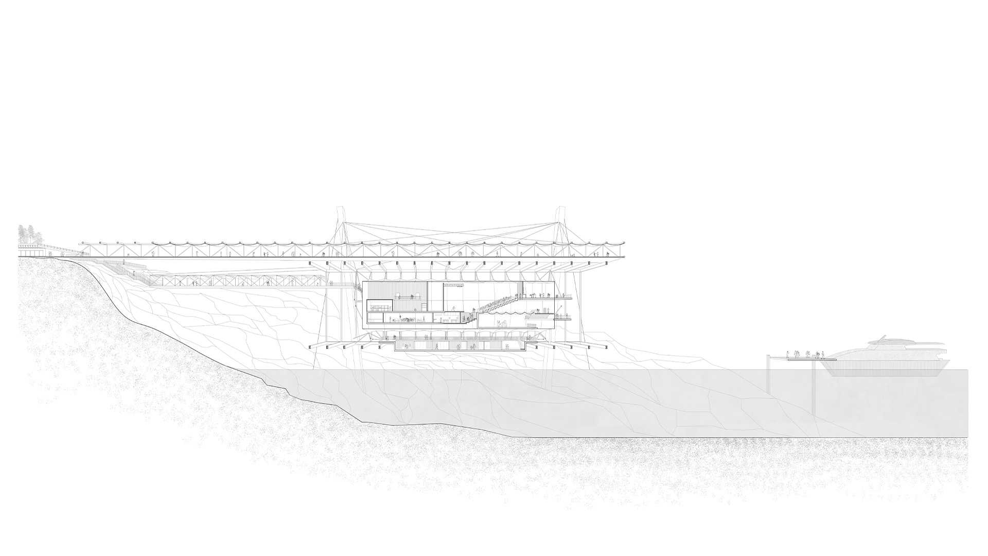 1:250 Sectional perspective