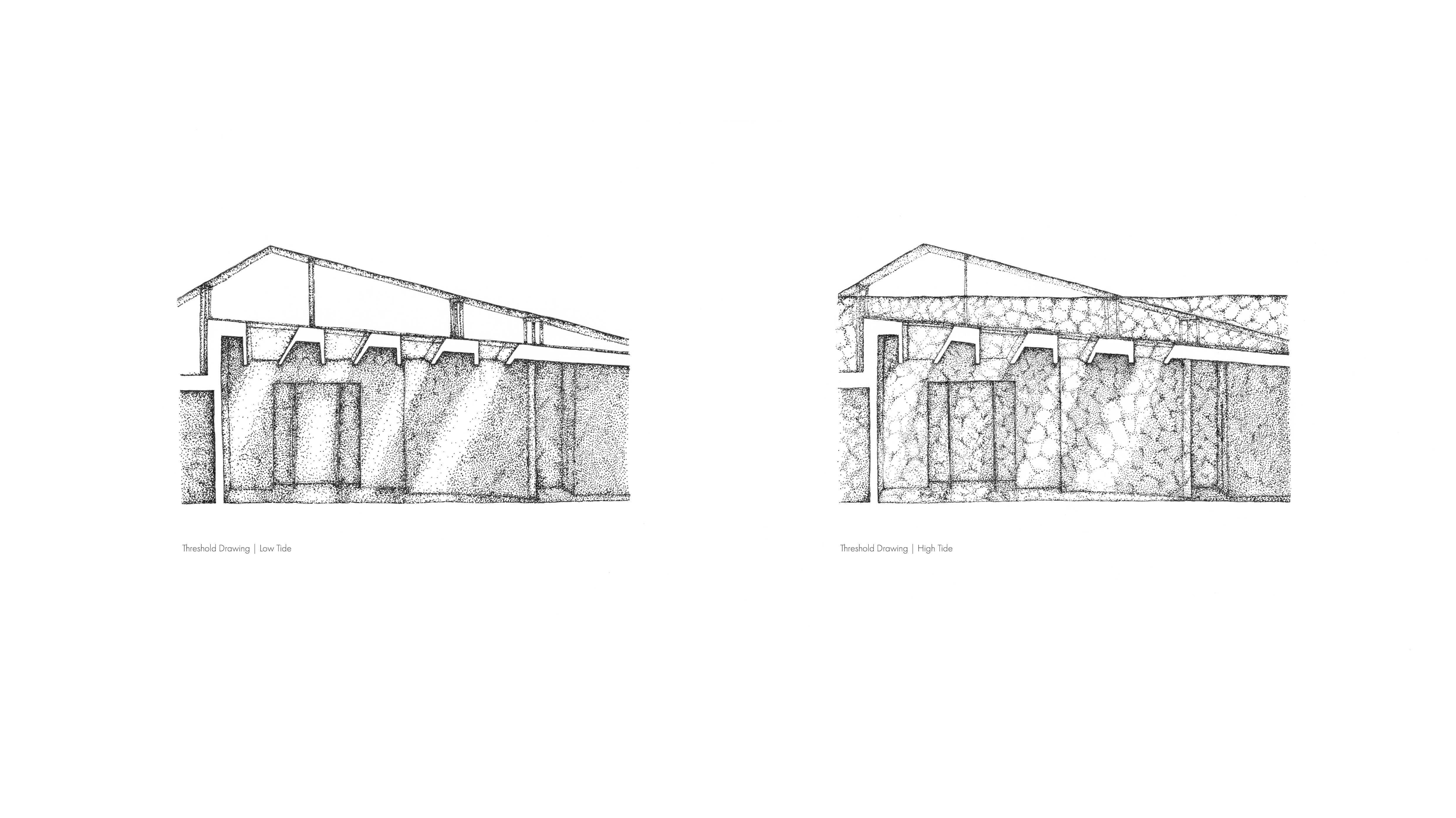 Threshold Drawings, high tide and low tide