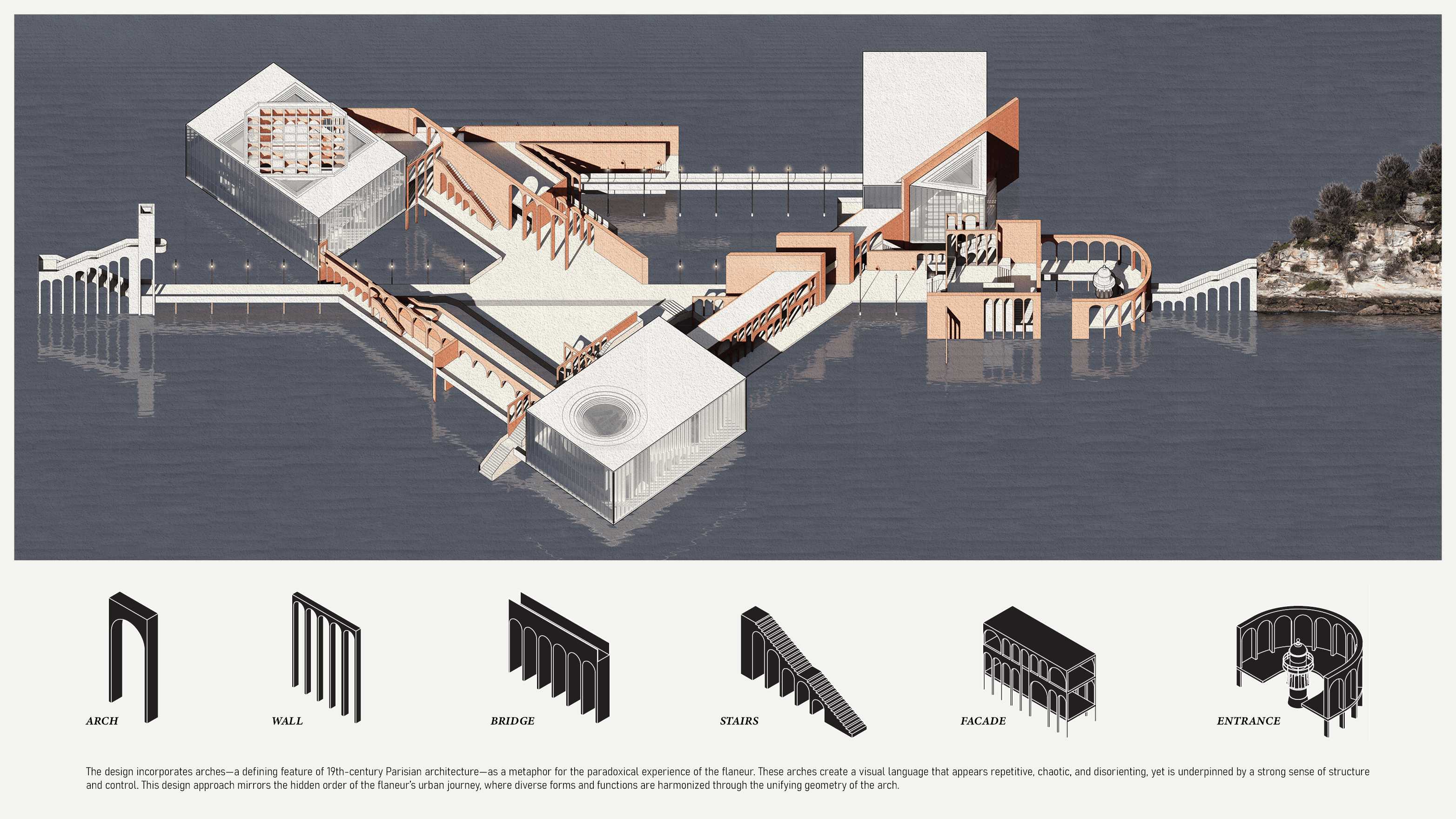 Axonometric of the Drama House