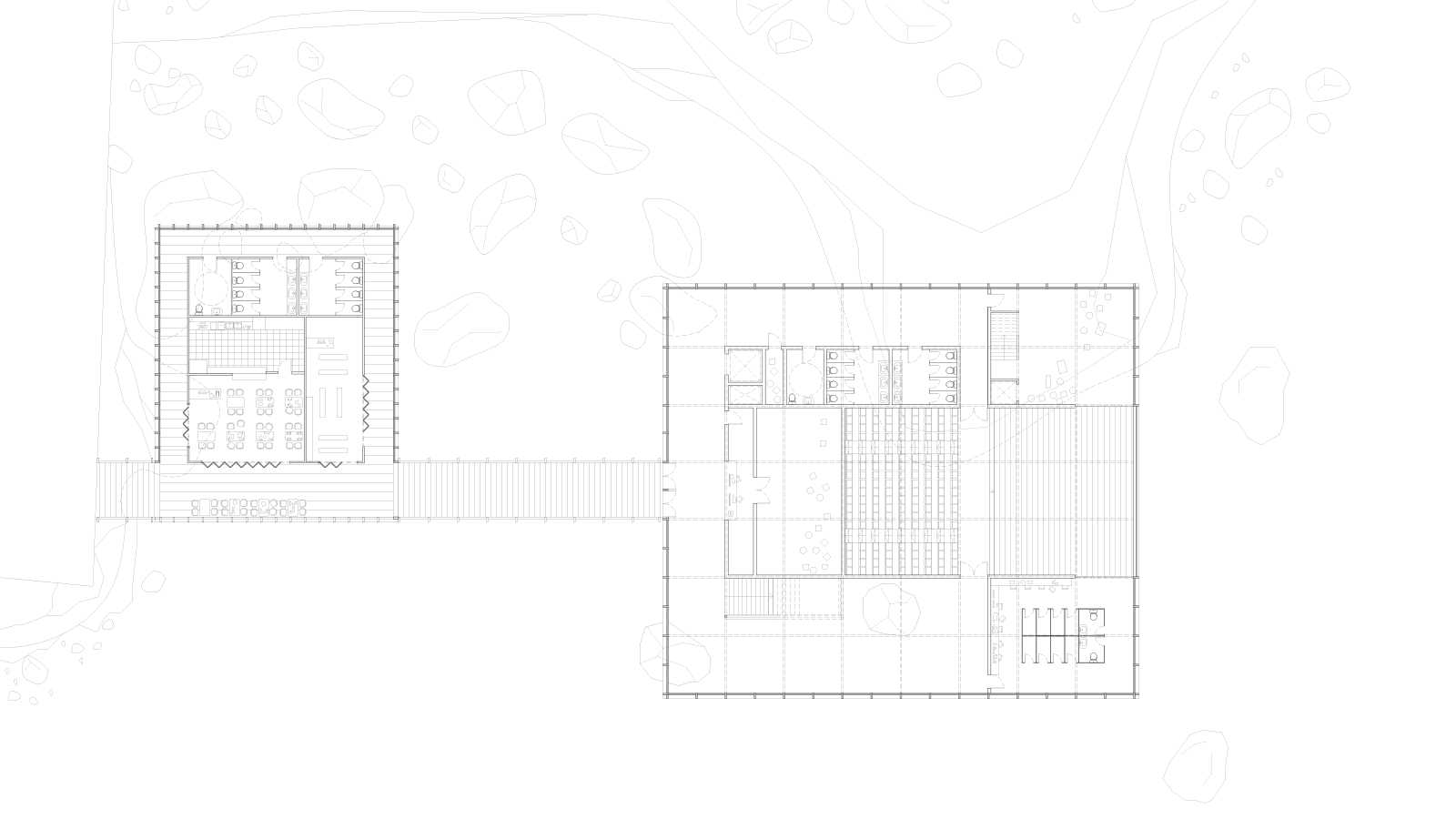 Ground floor plan showing the programs within the Bradleys Head Theatre. 