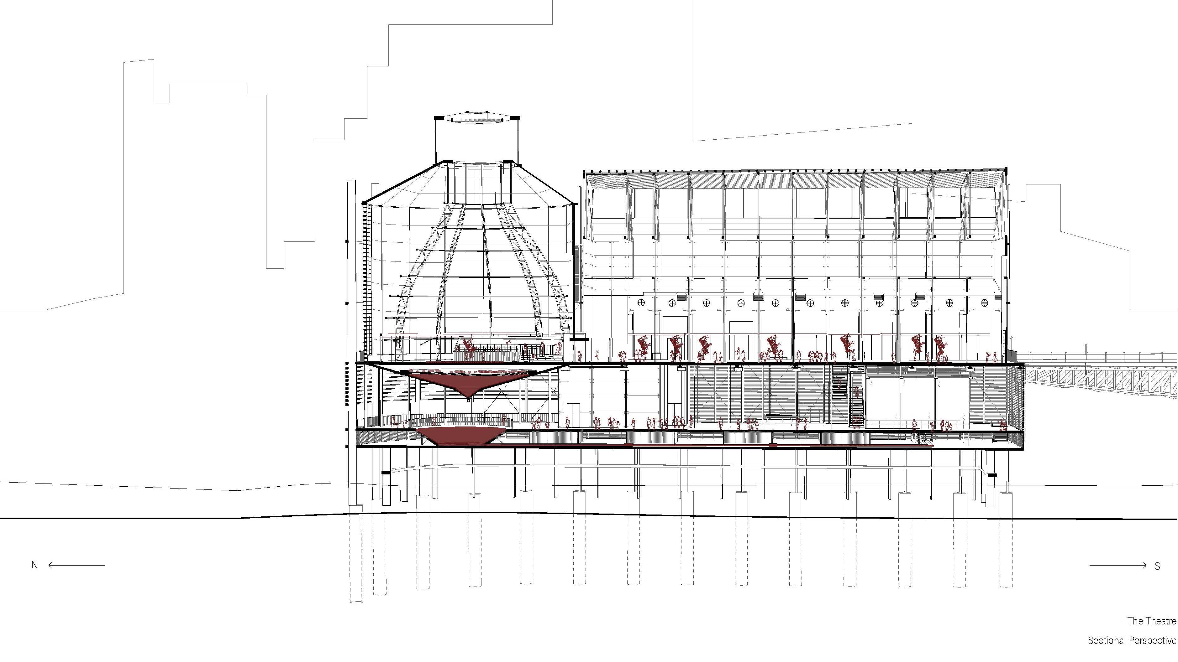 Sectional perspective
Glebe Island, Rozelle
Drawings