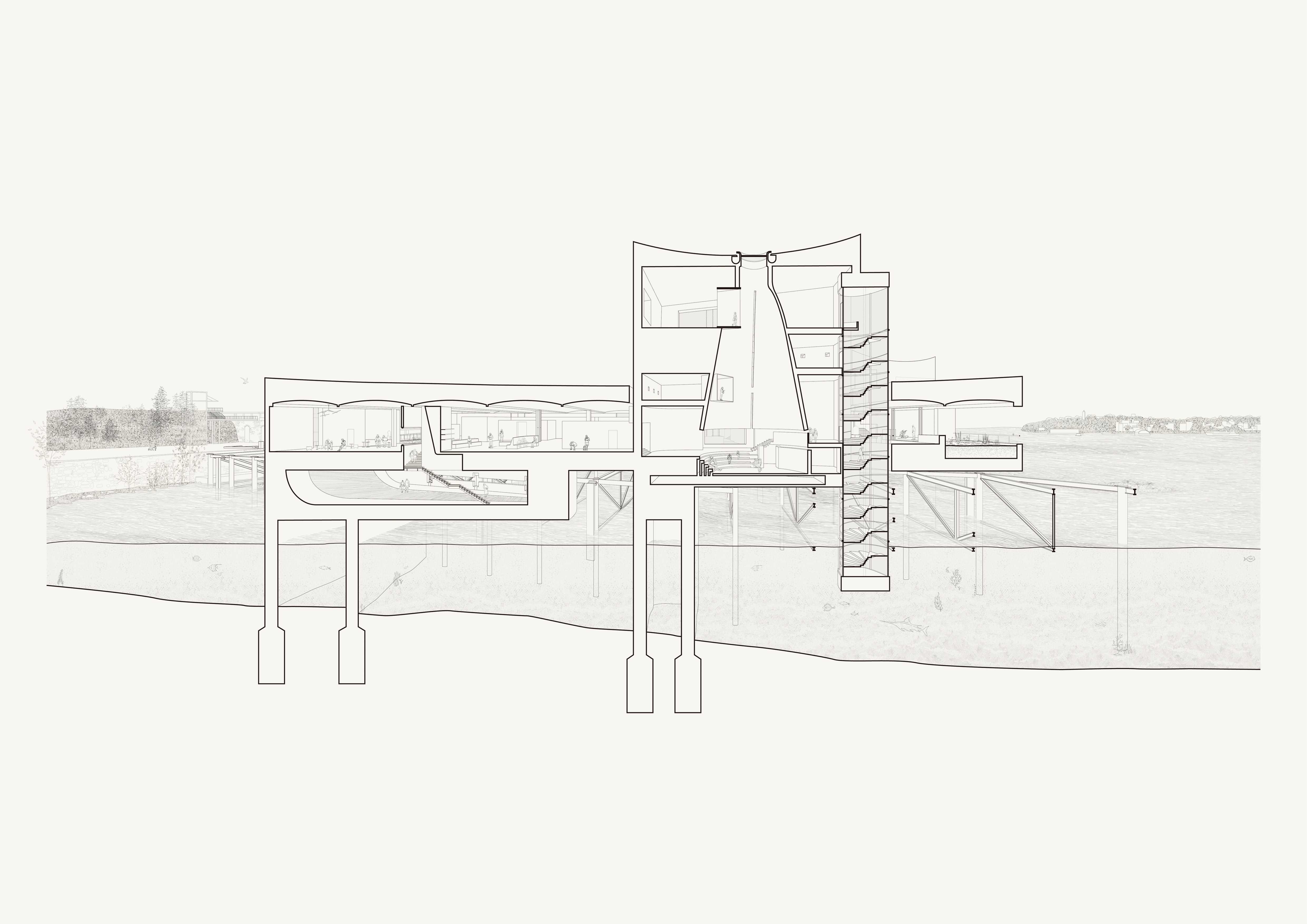 sectional perspective drawing