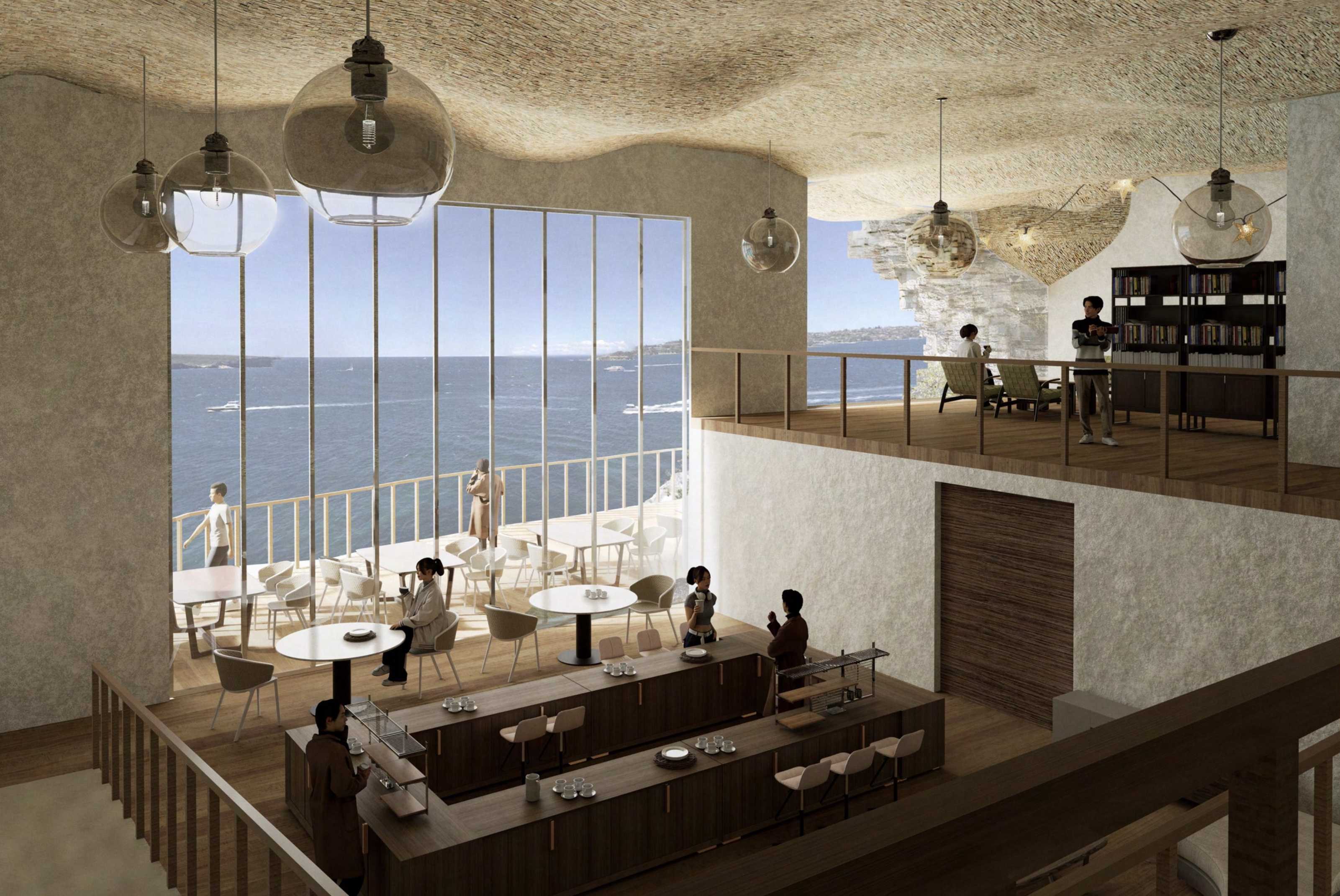 Cave Restaurant Internal Render