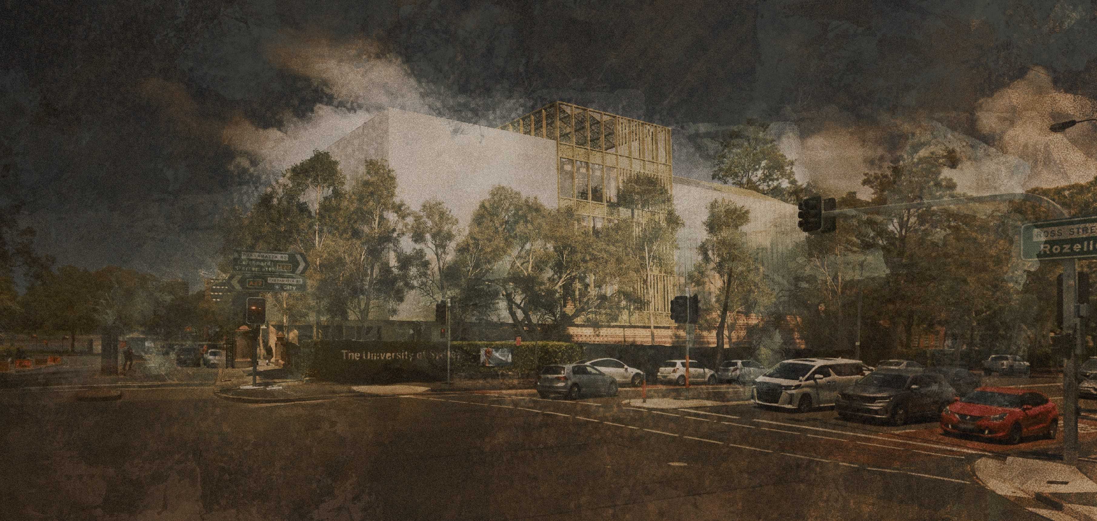 The façade is quiet and translucent, with polycarbonate and recycled brick creating a muted backdrop. It softens the building’s presence, allowing the landscape and stories within to come forward.