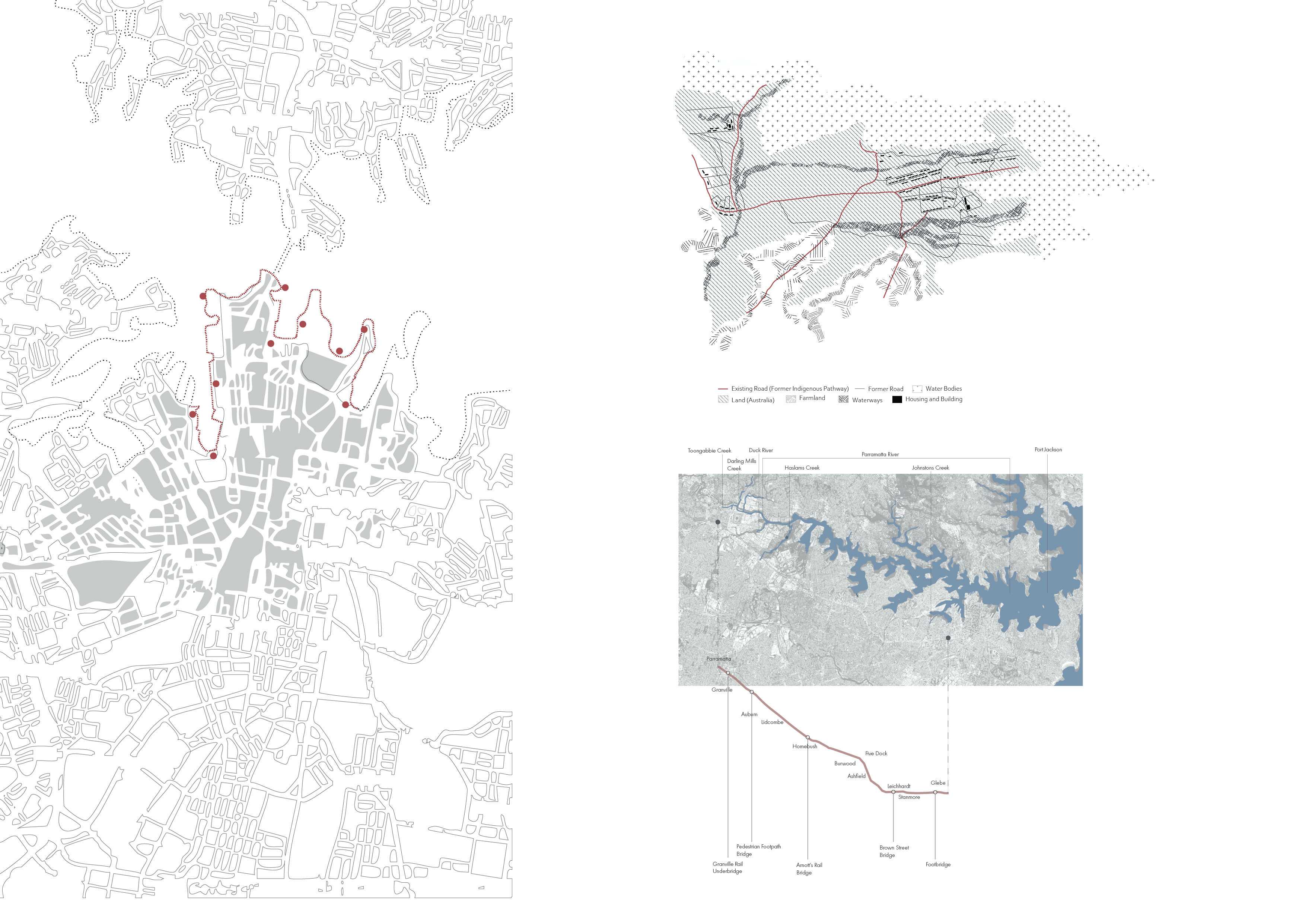 Indigenous footpaths shaped the course of Parramatta Road and its bridges, reflecting enduring movement across Country.
