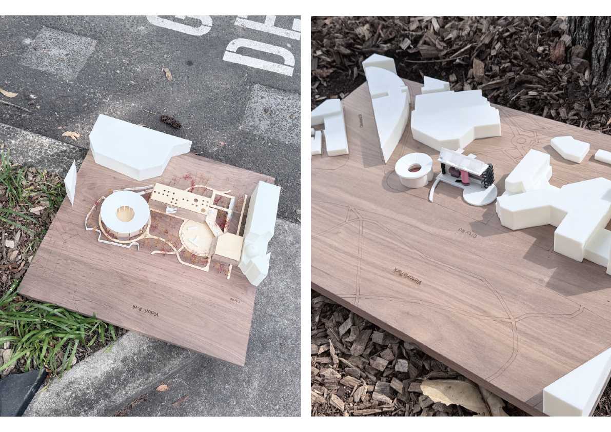 Final model @1:200 (left) & Conceptual model @1:500 (right)