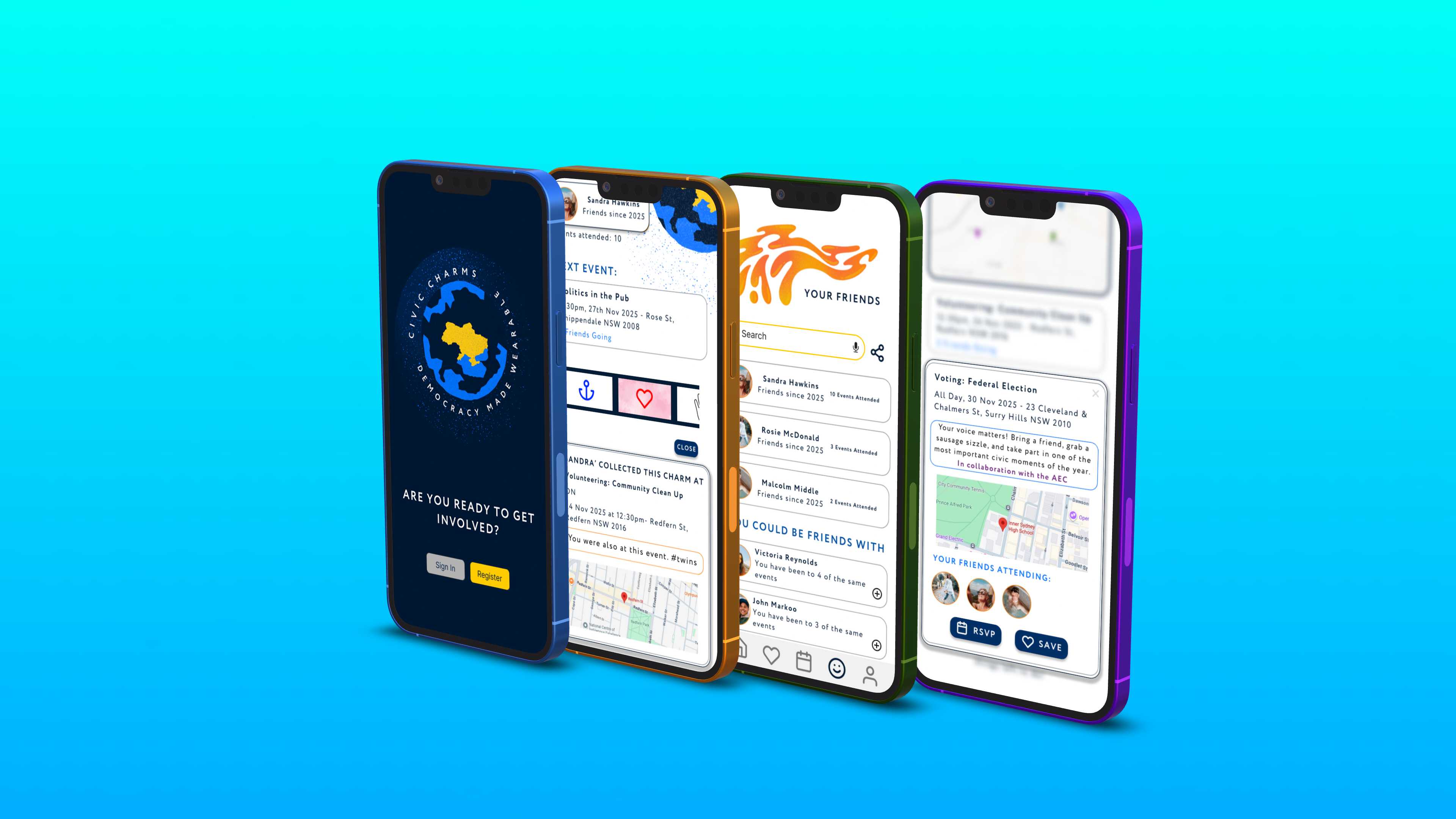 LOOPED mobile UI screens