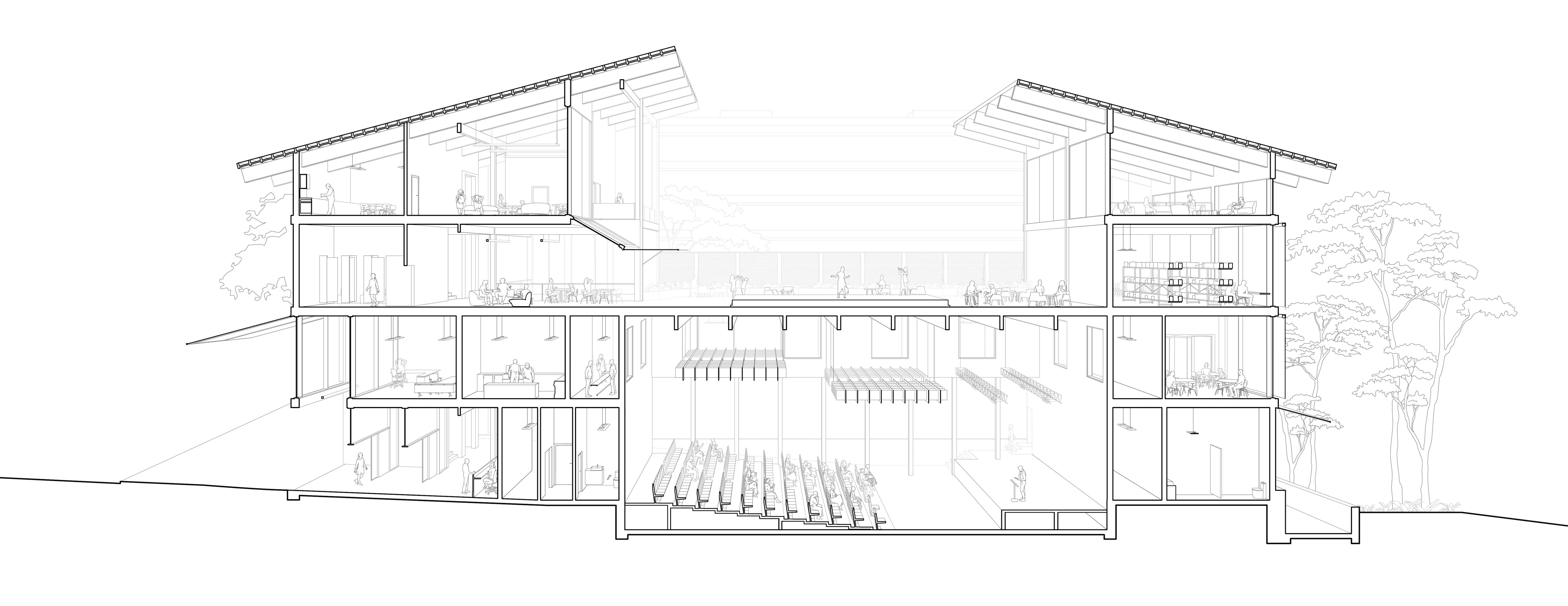 1:150 Sectional Perspective