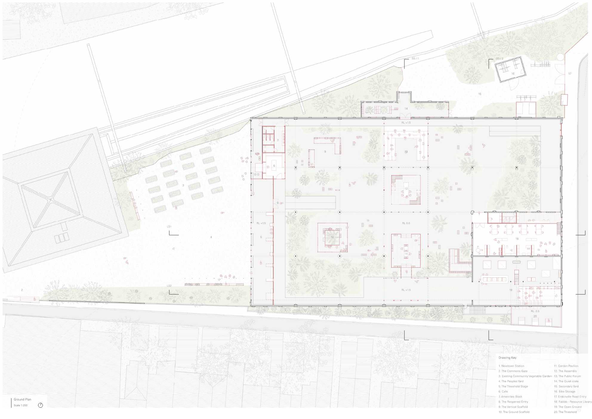 The design reactivates the depot as civic, ludic and communal commons: a porous framework where making, play and public life interlace, the industrial shell becomes a living rehearsal of RtTC.