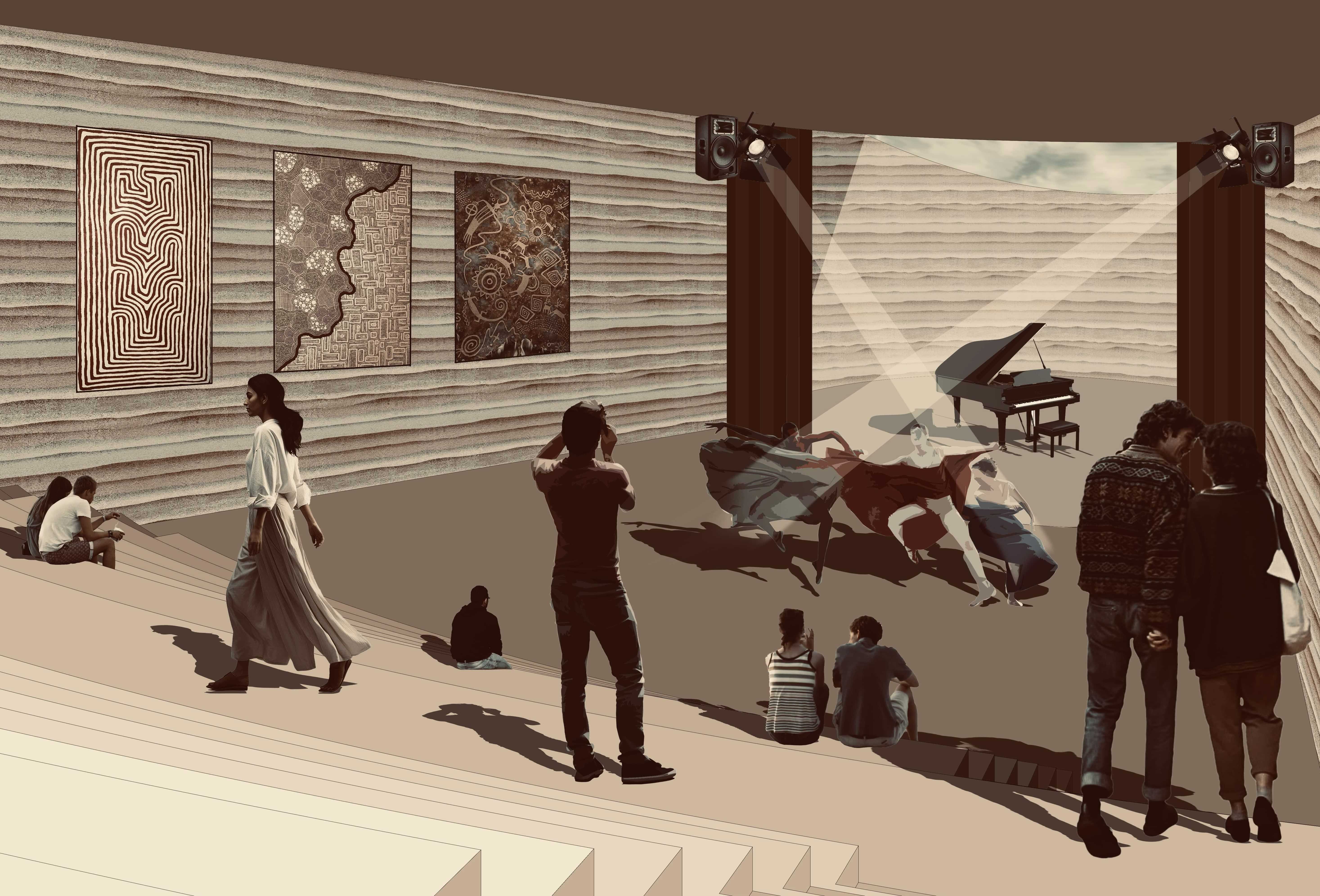 SUNKEN RAMMED EARTH THEATRE / 