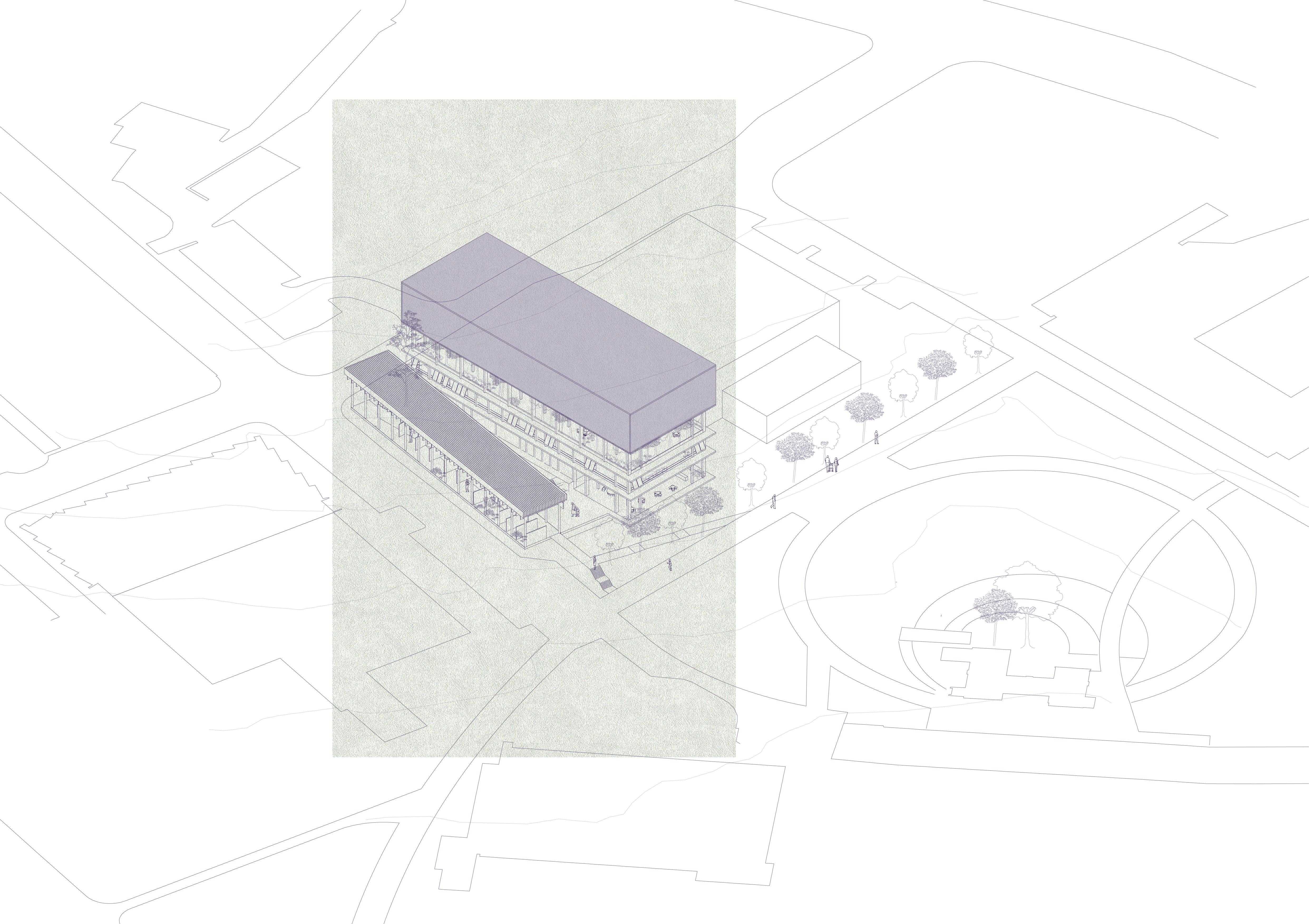 Axonometric Drawing of Site