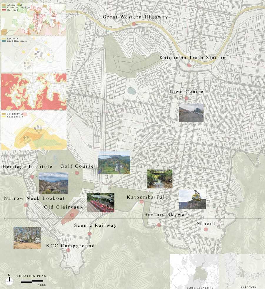 Location overview of site - Katoomba Oak St, The Gully.