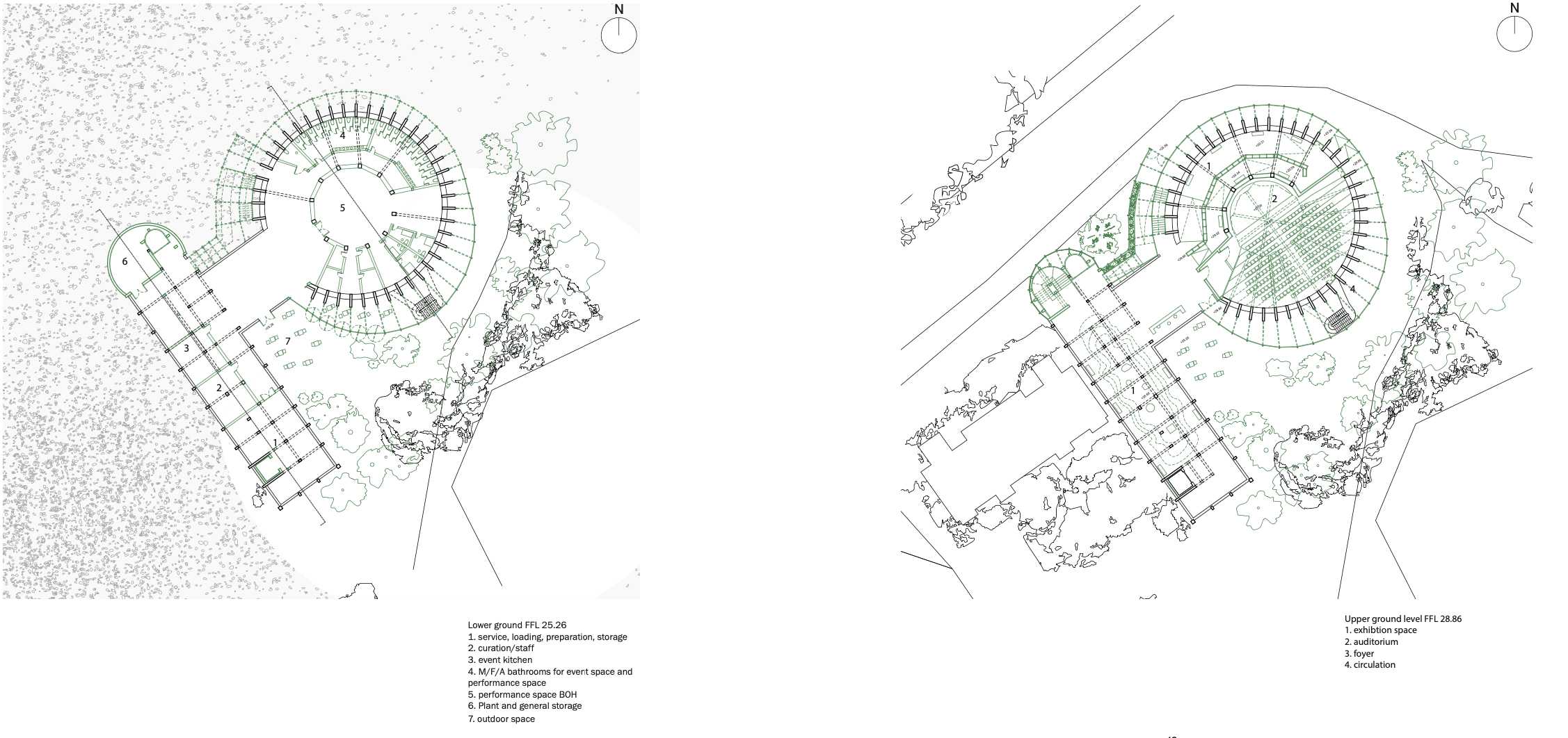 Lower Ground and Ground Floor Plans