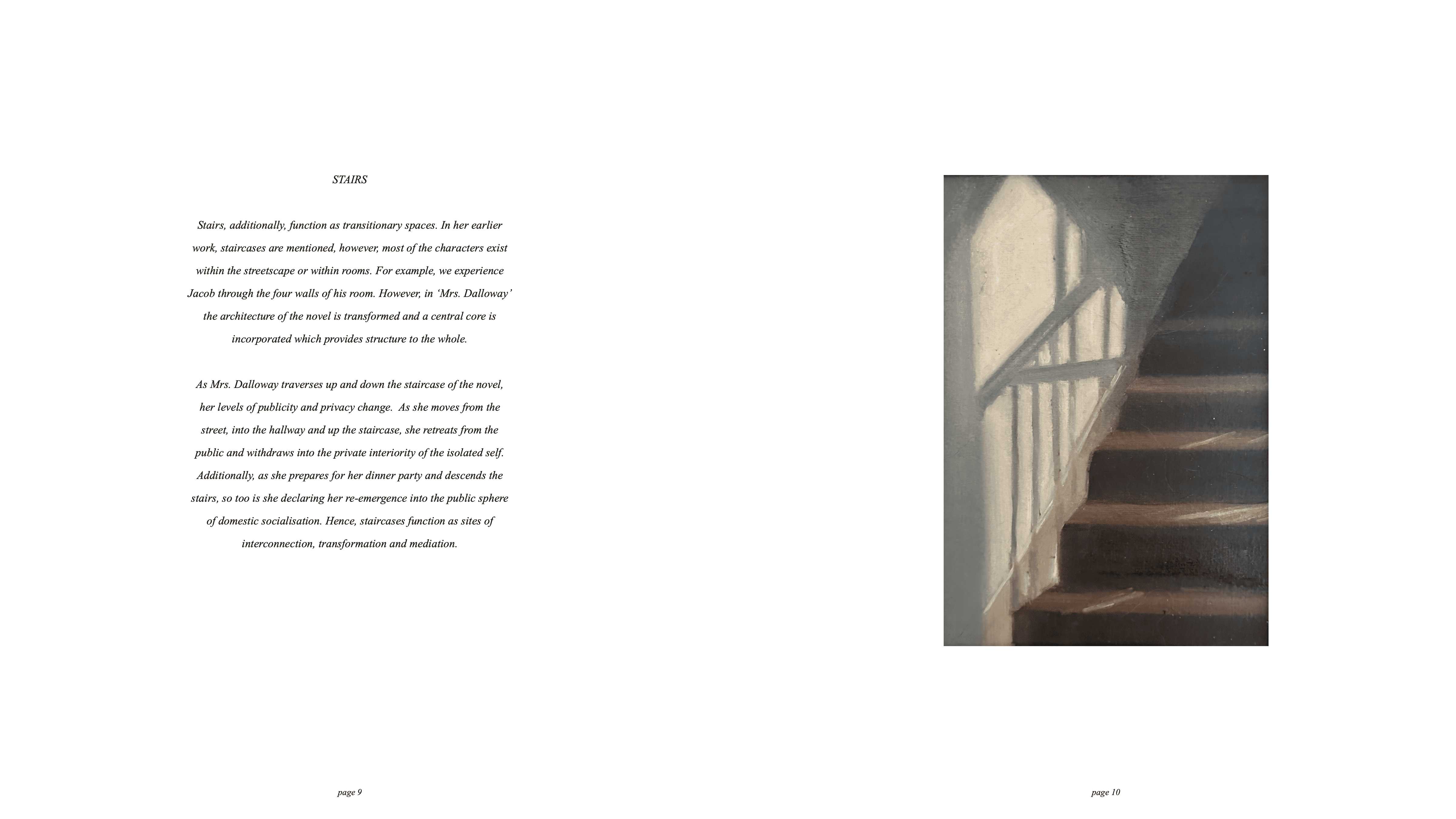 An Illustrated Architectural Taxonomy of Five of Virginia Woolf’s Major Fictional Works. Excerpt 5: Stairs.

