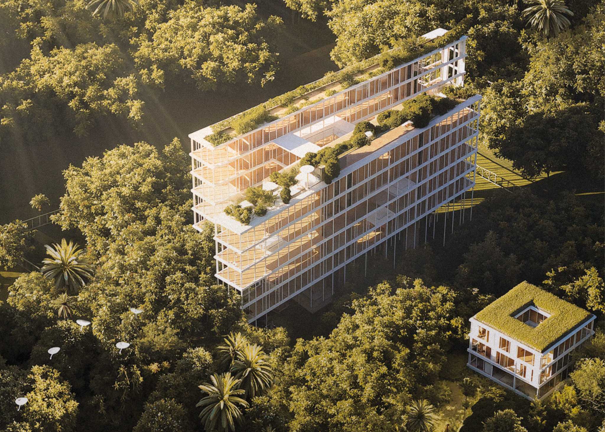 A gesture of restraint: an architecture that absorbs rather than imposes. Traditional architecture treats soil as a static substrate. Sponge-city theory reconceives soil as active infrastructure.