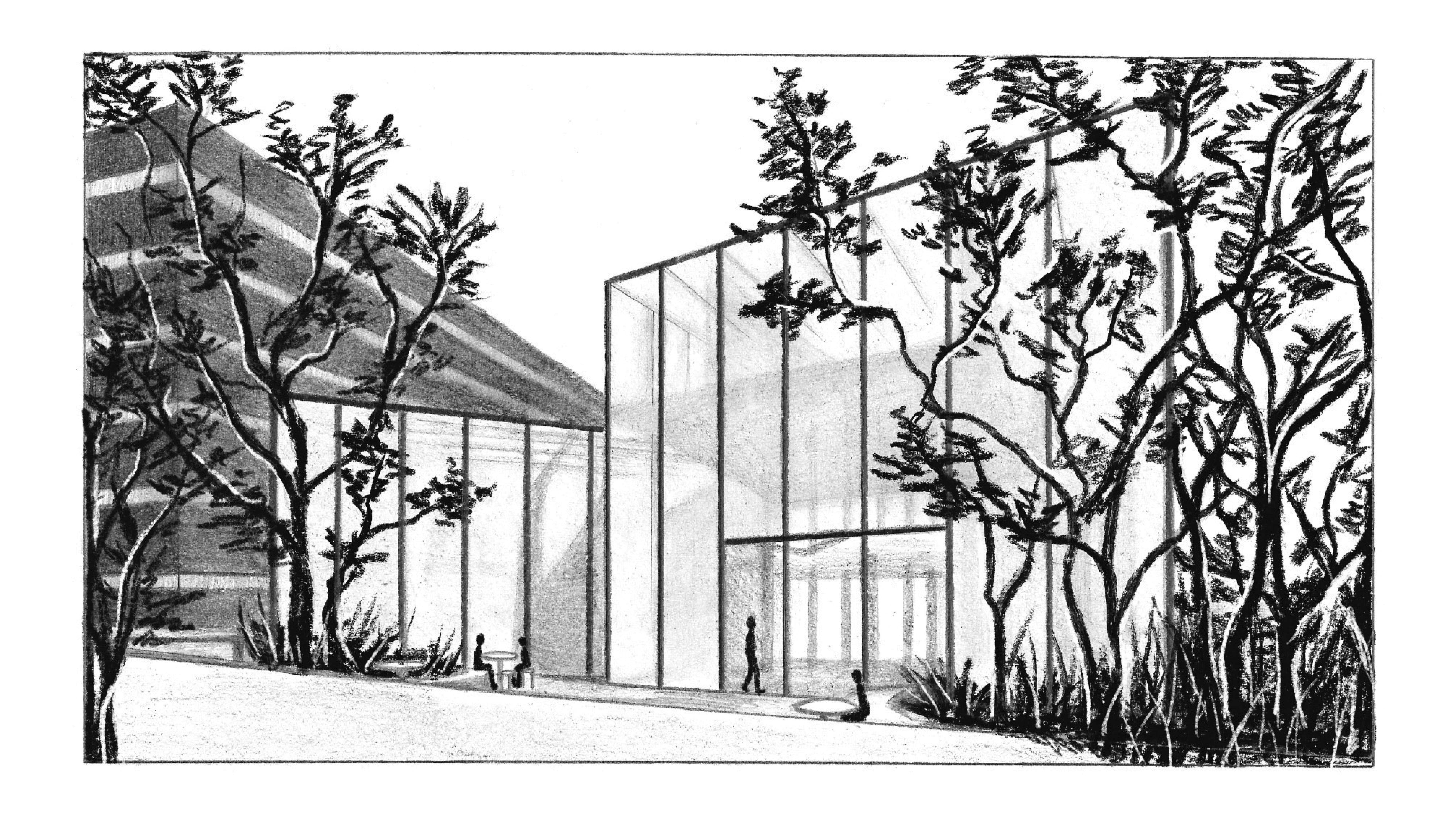 Exterior Perspective Drawing | View from Butlin Avenue