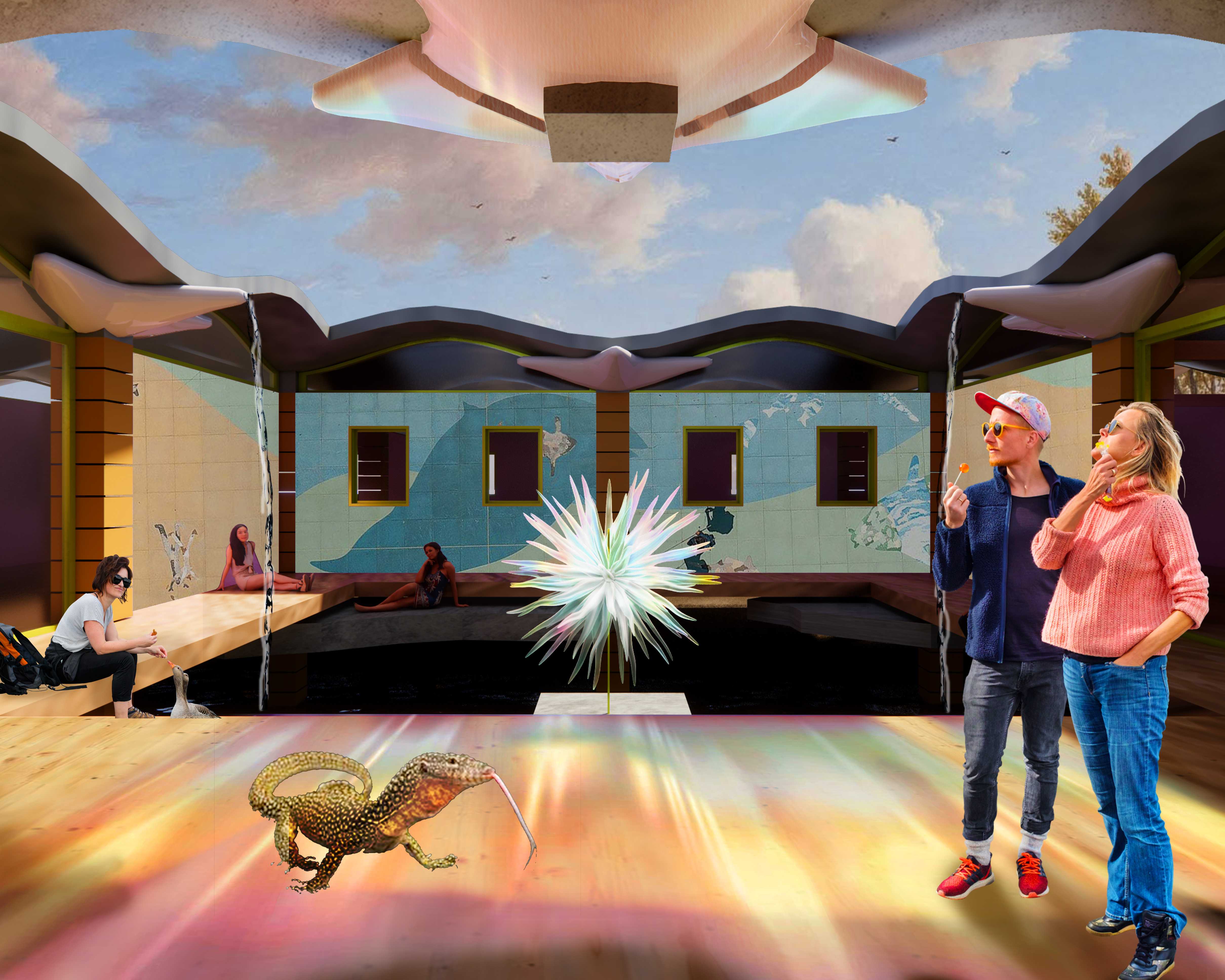 Central Courtyard of Marine Science Building