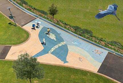 Visualization of Waterpaths integrated with existing footpath