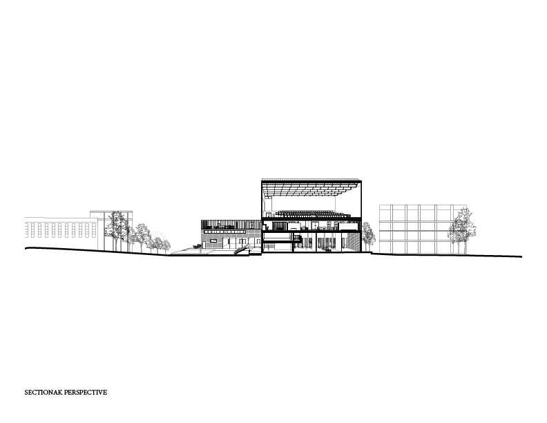 Sectional Perspective of Gadigal Centre of Excellence