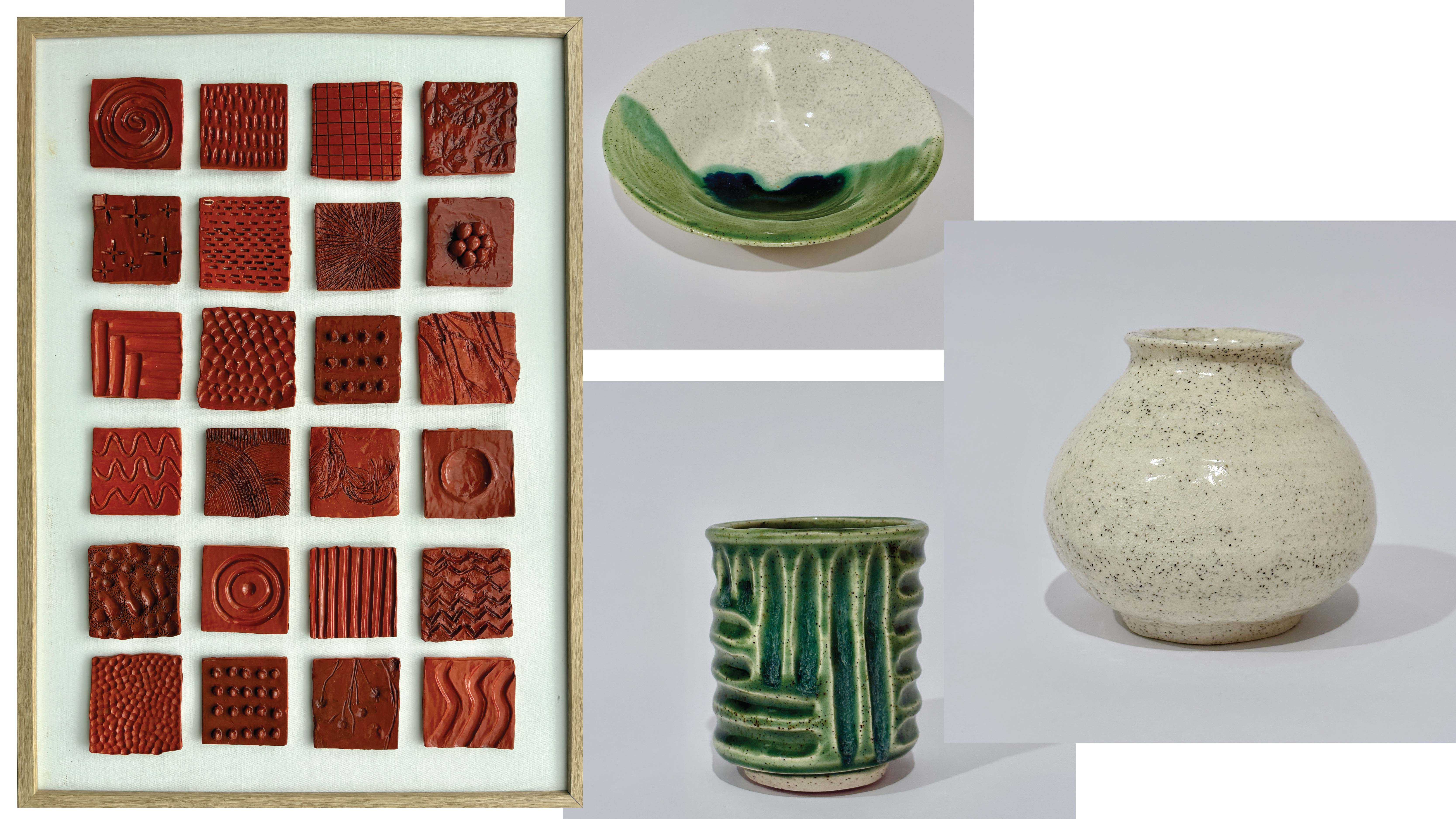 Ceramic Experimentation - Terracotta Tiles used for Interview Room walls.