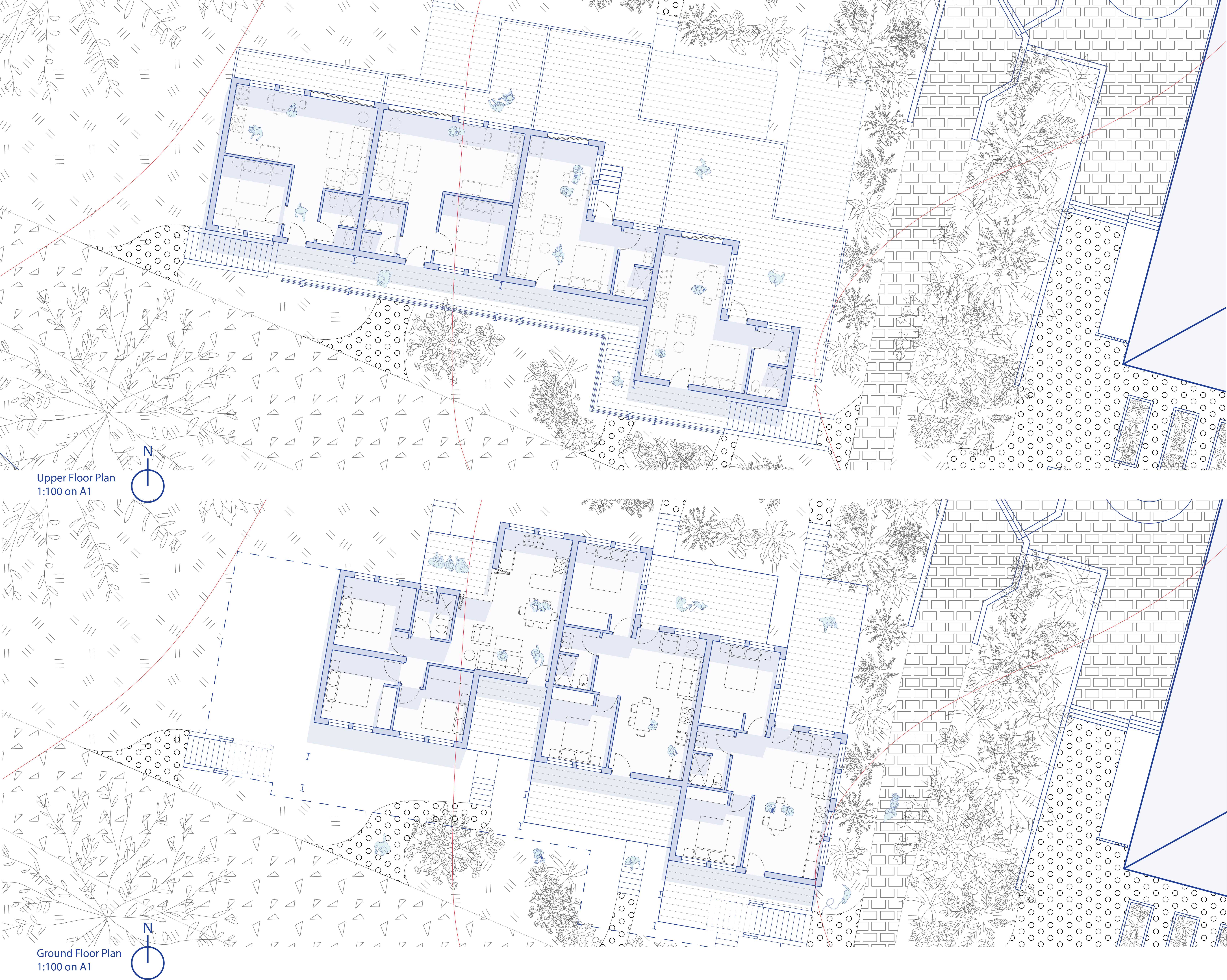 Upper Floor and Ground Floor plans