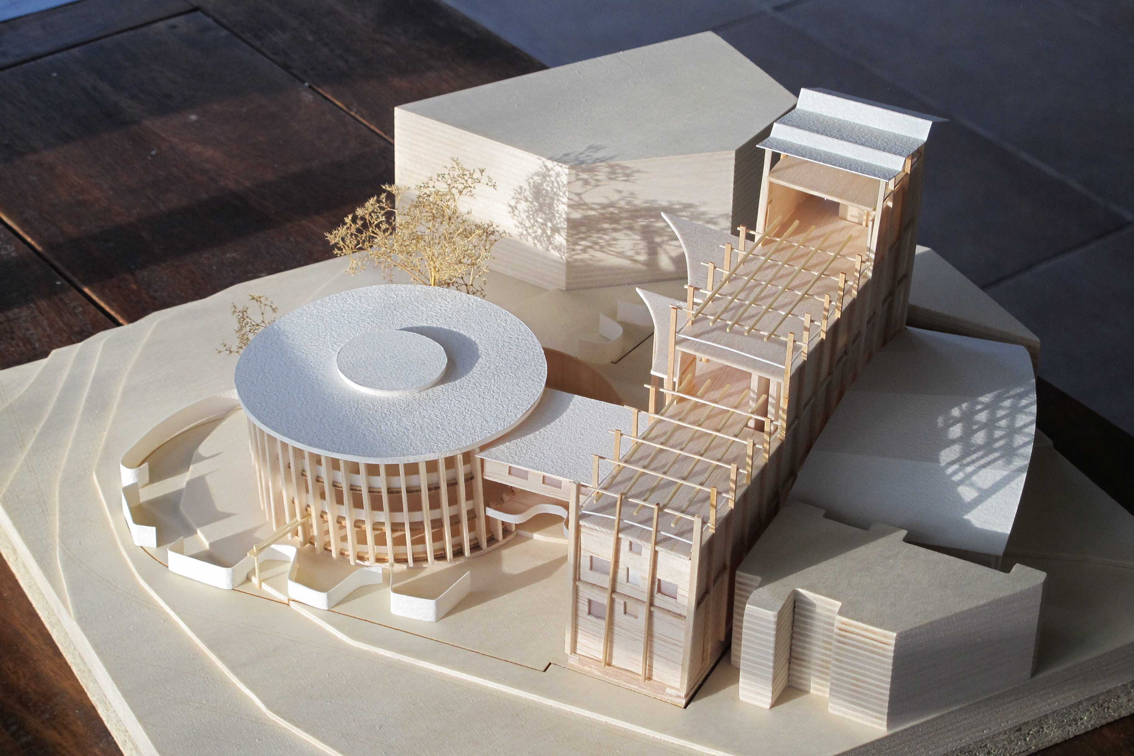 Handcut balsa and watercolour paper