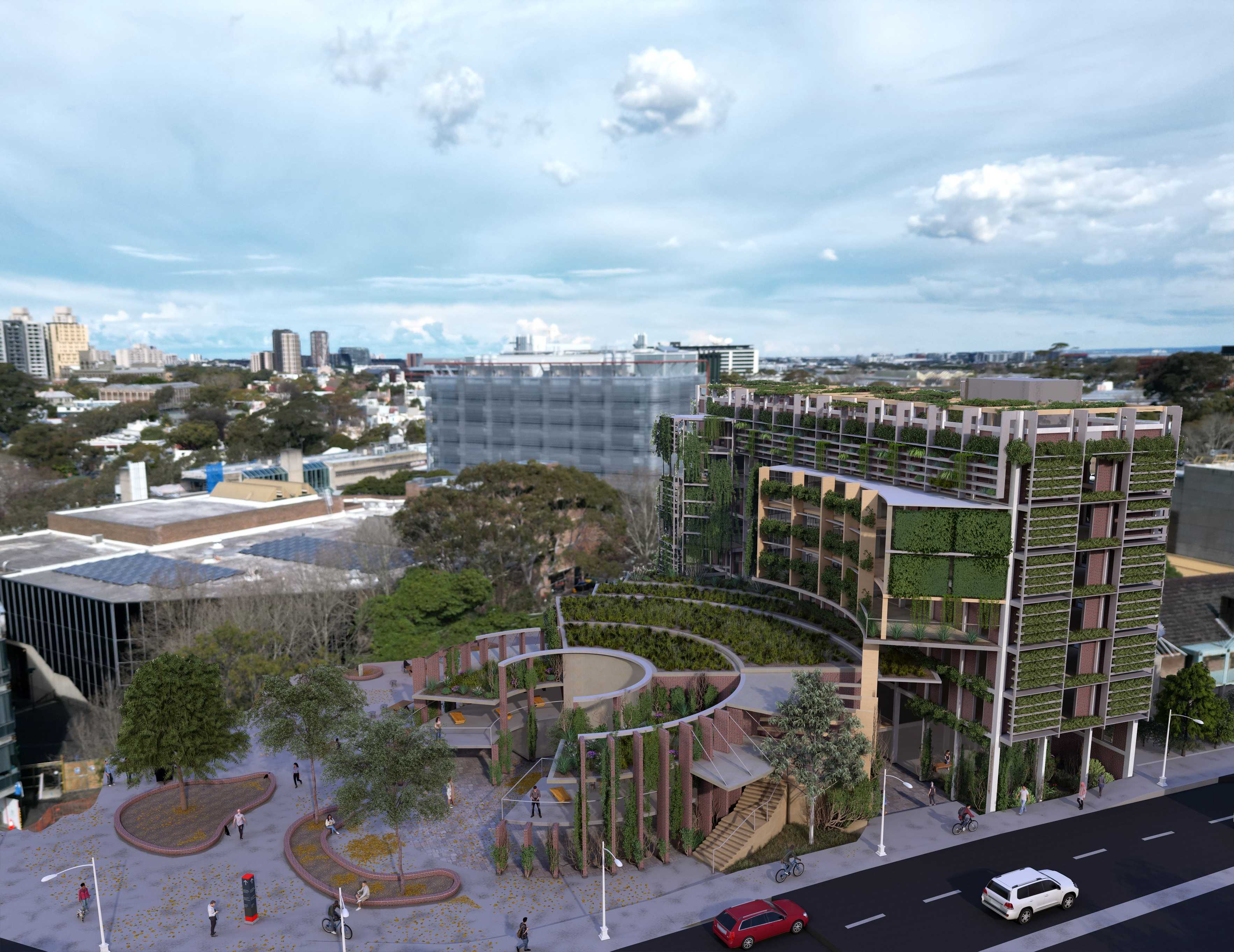 Building Render; View from Victoria Park