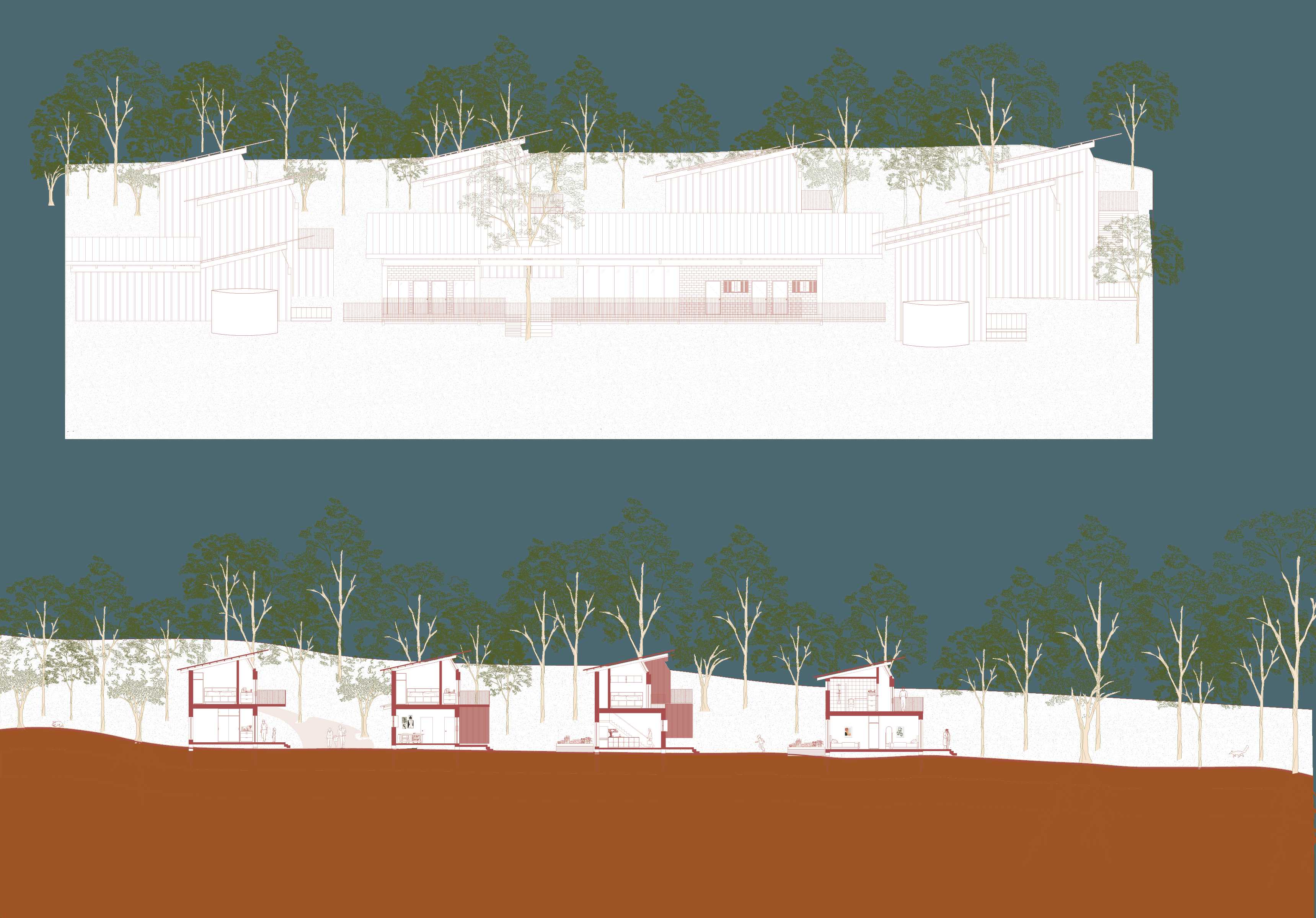 South-East Section and Elevation
