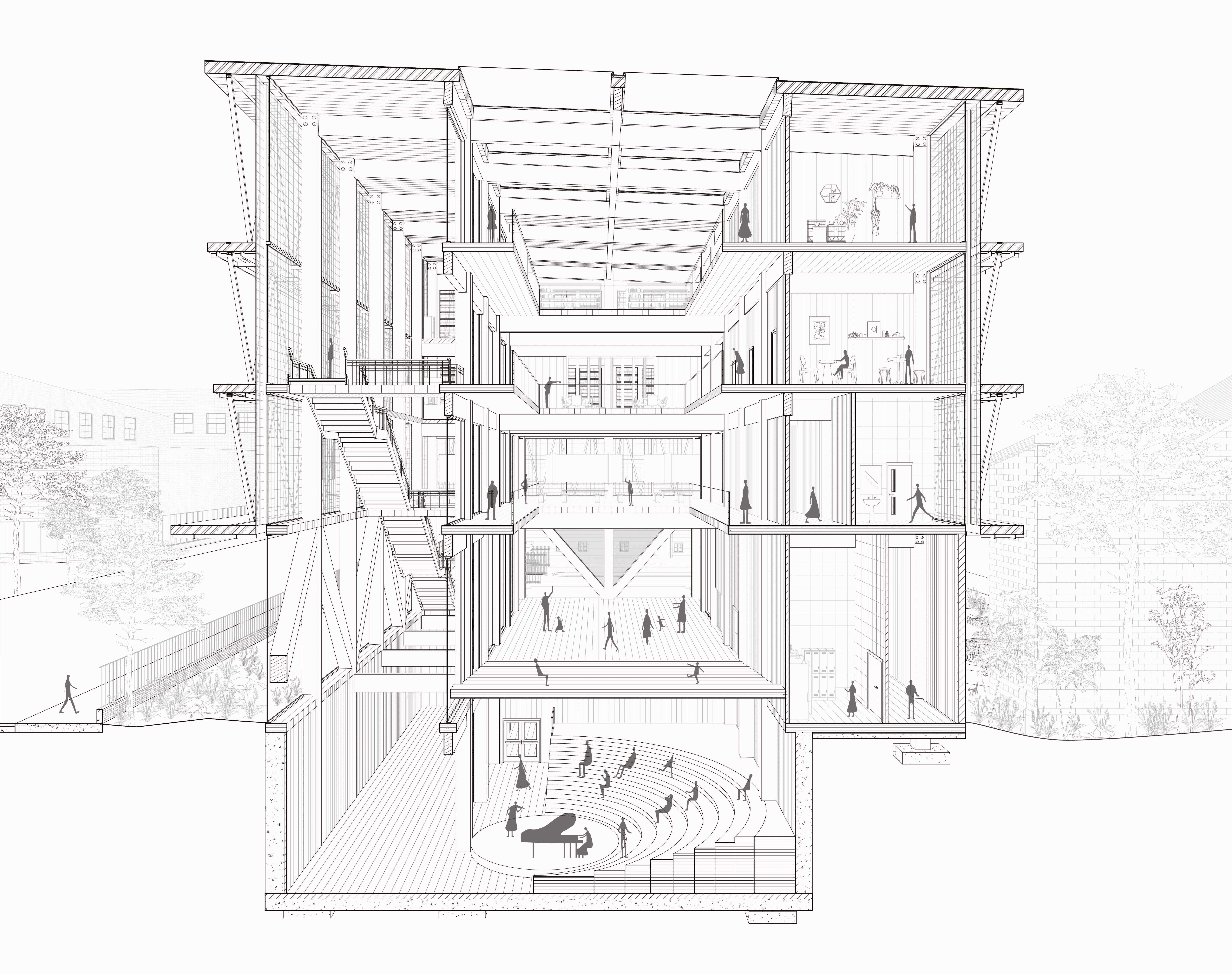 Short sectional perspective 
