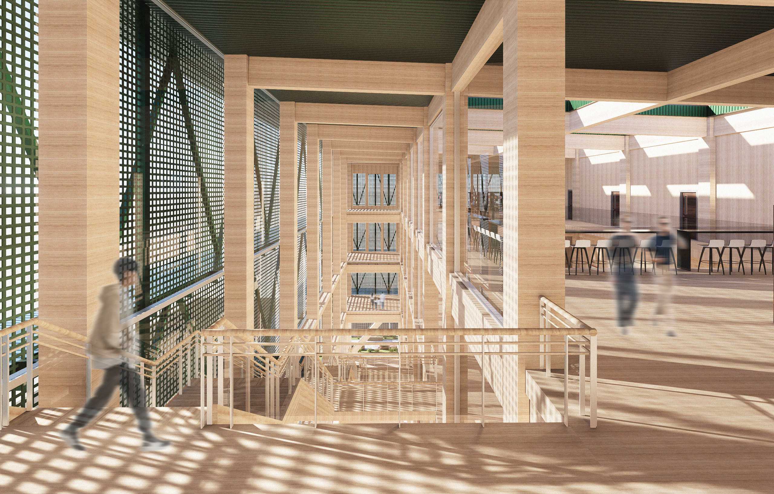 Internal render - Library and teaching space