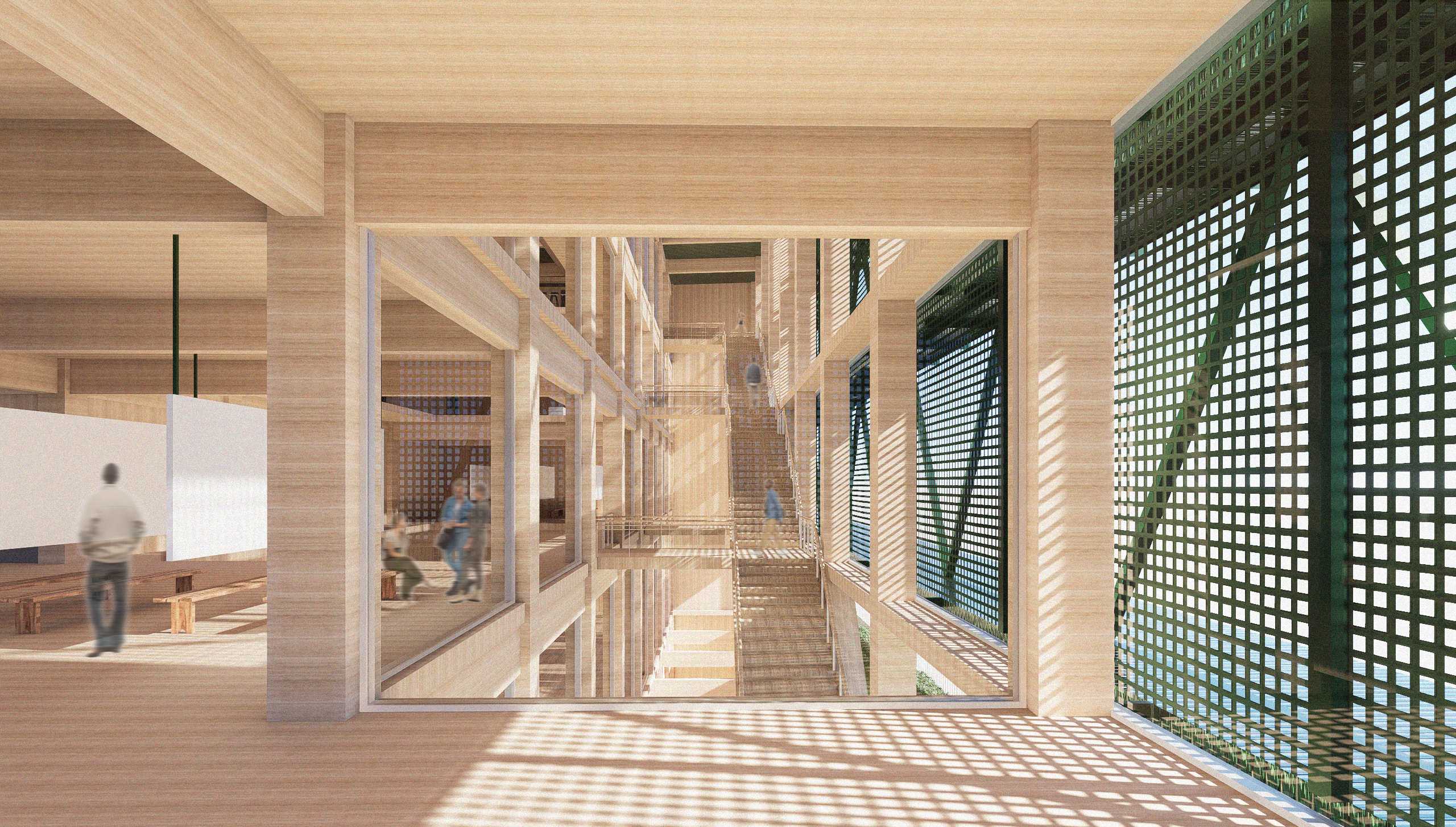 Internal render - Art gallery space