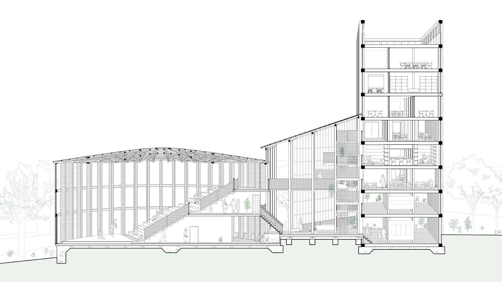 1:100 Sectional Perspective
