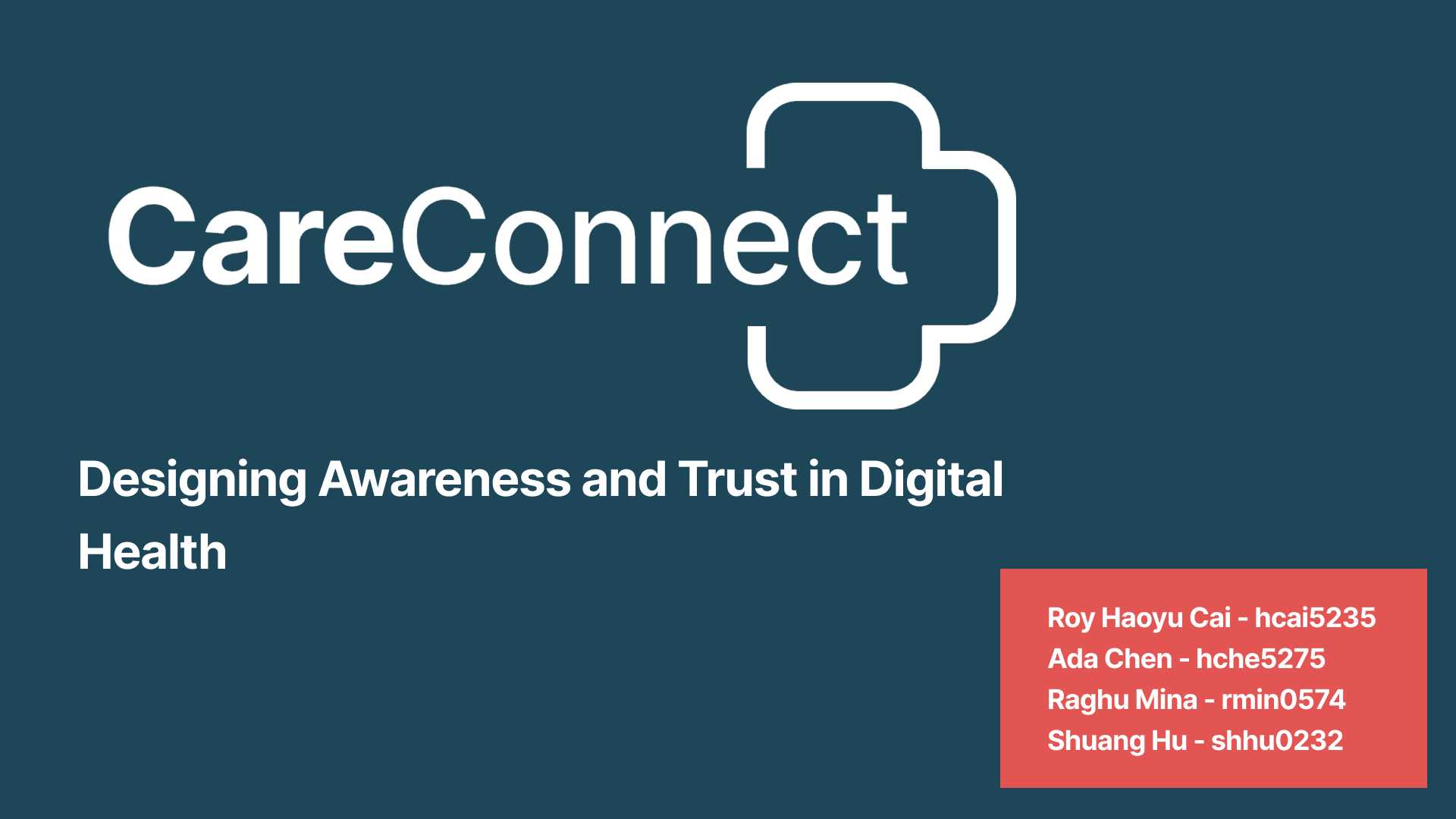CareConnect: Designing Awareness and Trust in Digital Health