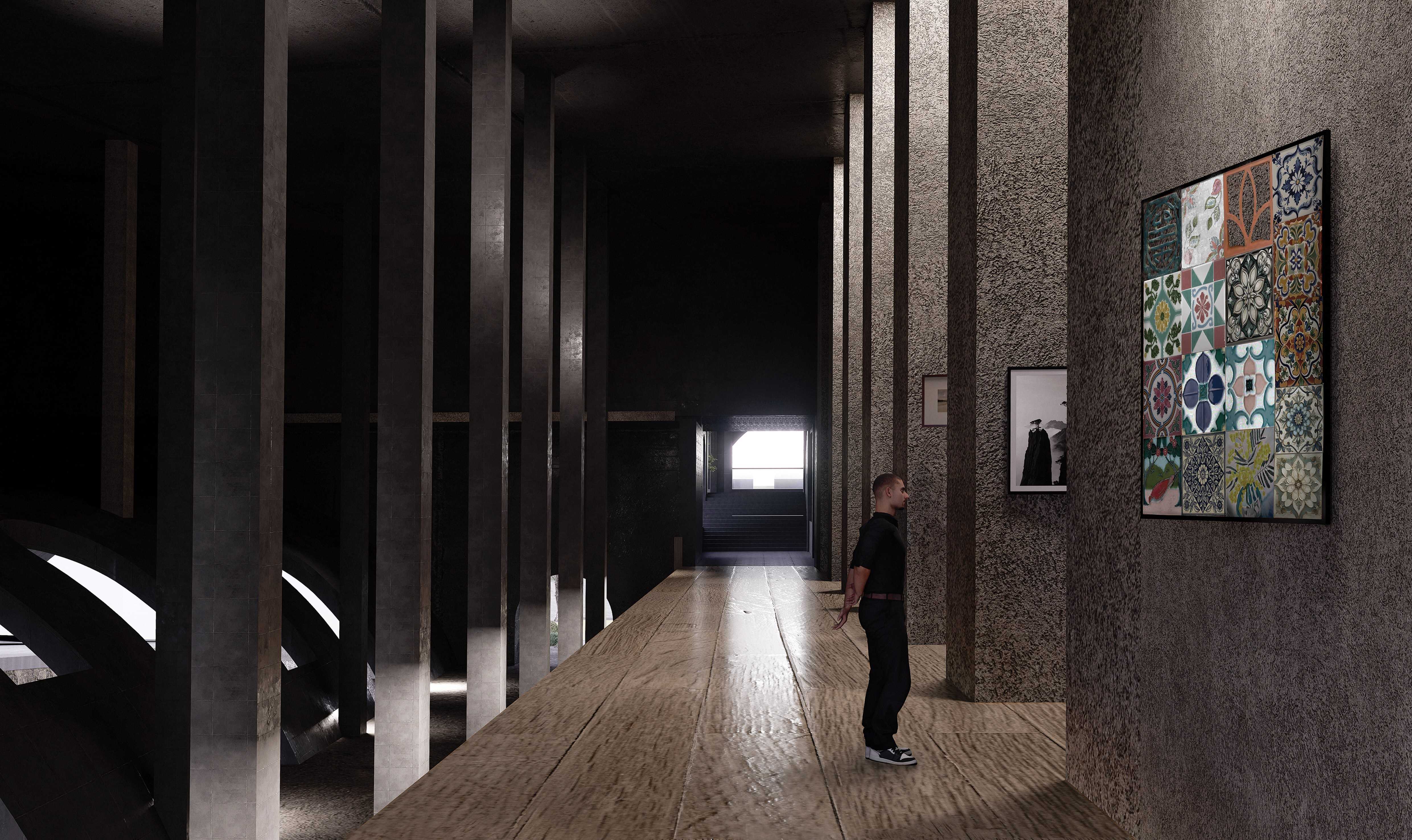 Tunnel Gallery/ Inner of Argyle Cut/ Floral Tiles Exhibits