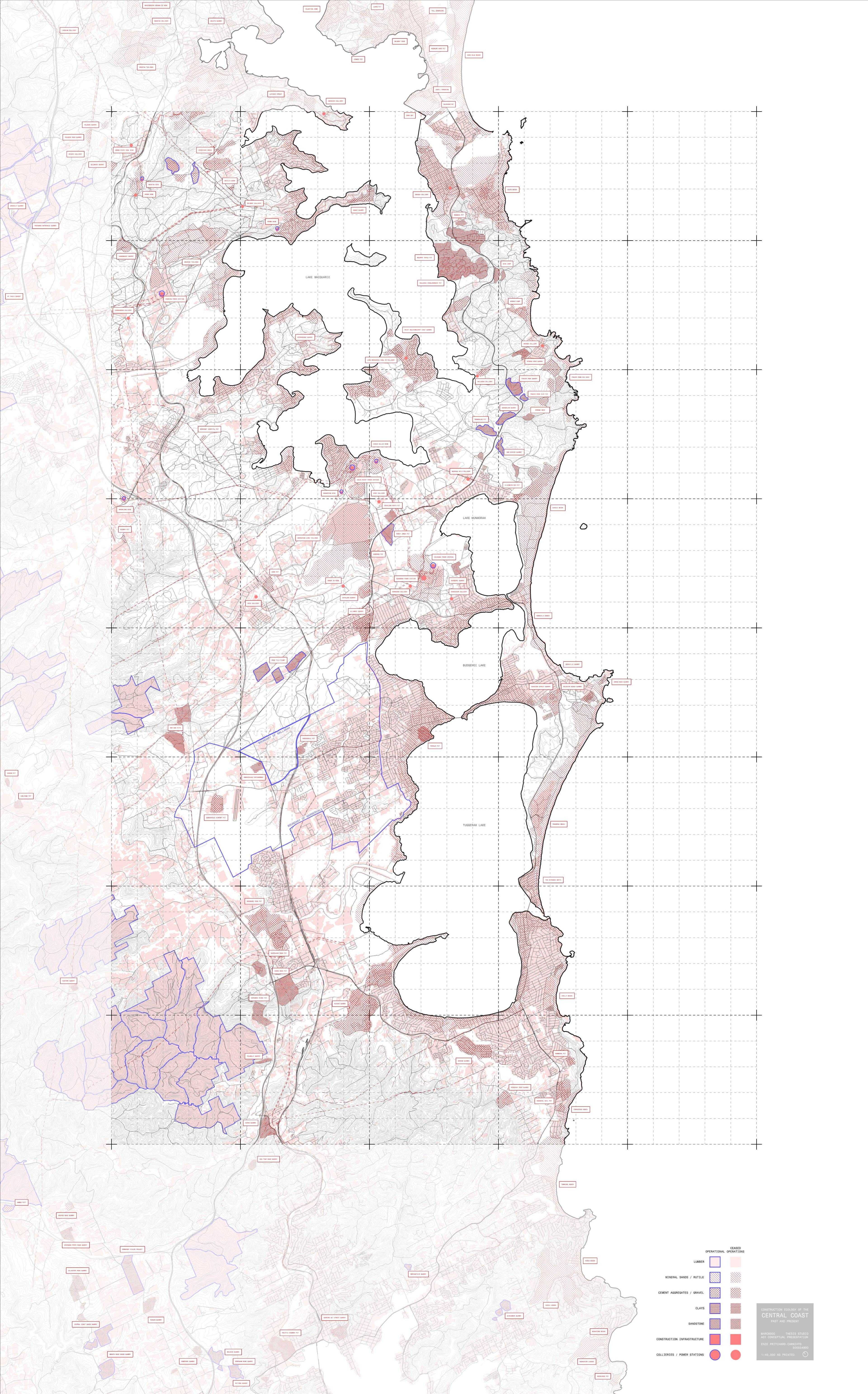 The Central Coast is a primary producer of many resources that fuel the construction industry, the combination of which reveals an ‘Invisible city’ - the inverse of our built environment. 