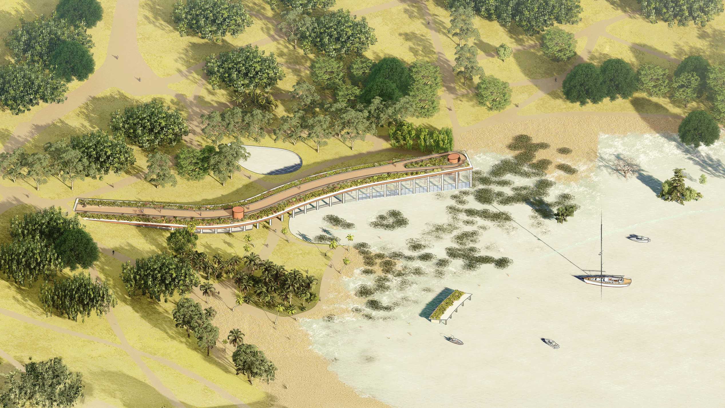 Manifest of the moment of when the sea wall boundary begins
to dissolve and slowly returns to its original owner as water
reclaims its rhythm.