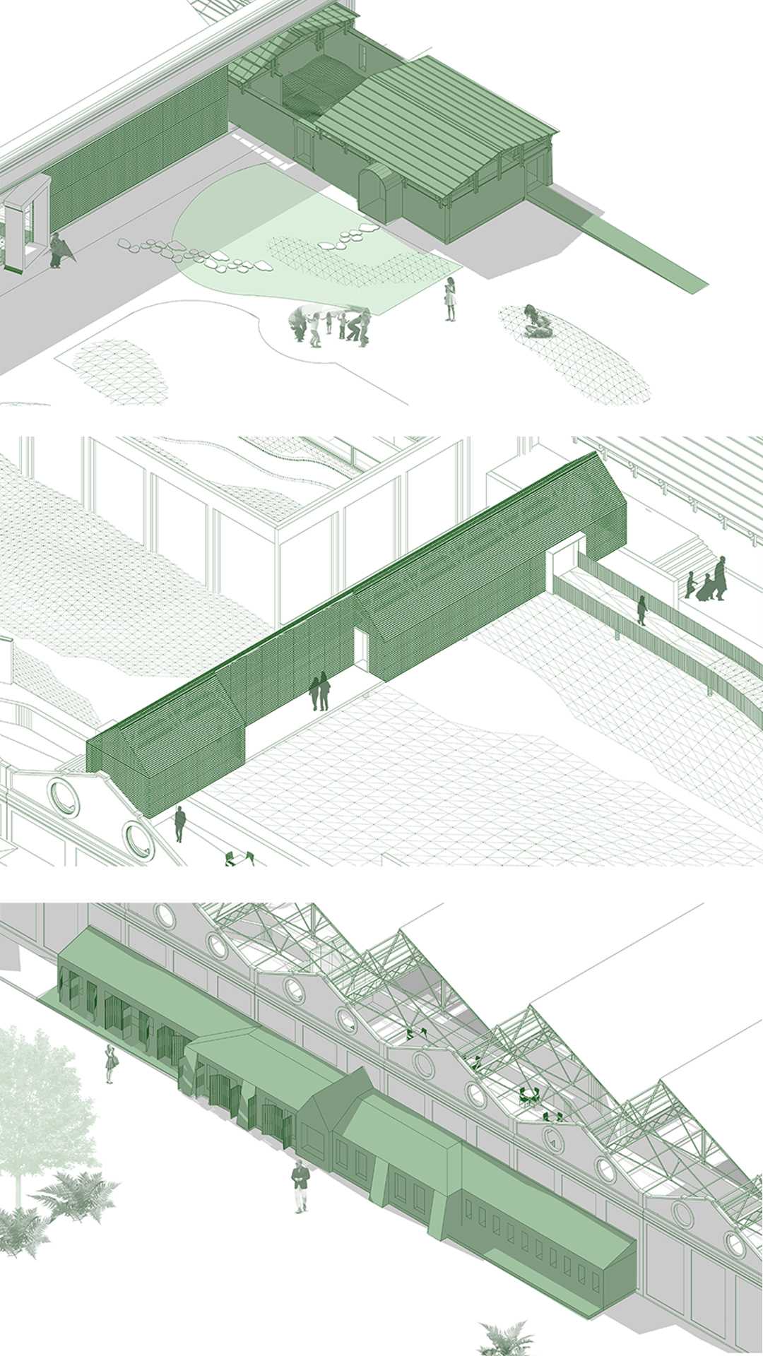 The structure has not undergone some drastic alteration on the contrary,it has been a machine hall turned into a breath chamber. A Space in which one can stop and reflect.