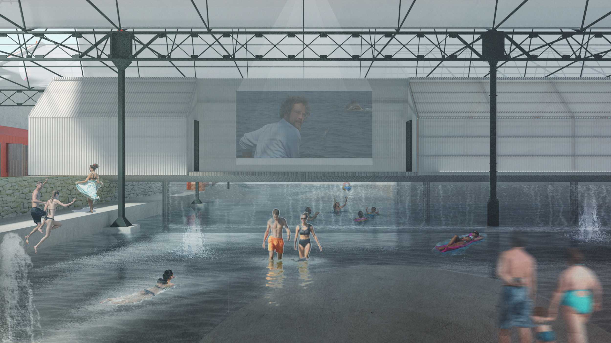 The structure echoes nature’s rhythm: metal holds warmth, brick releases the past’s coolness, and light refracted through water marks time differently, creating a distinct, intimate atmosphere apart from others.