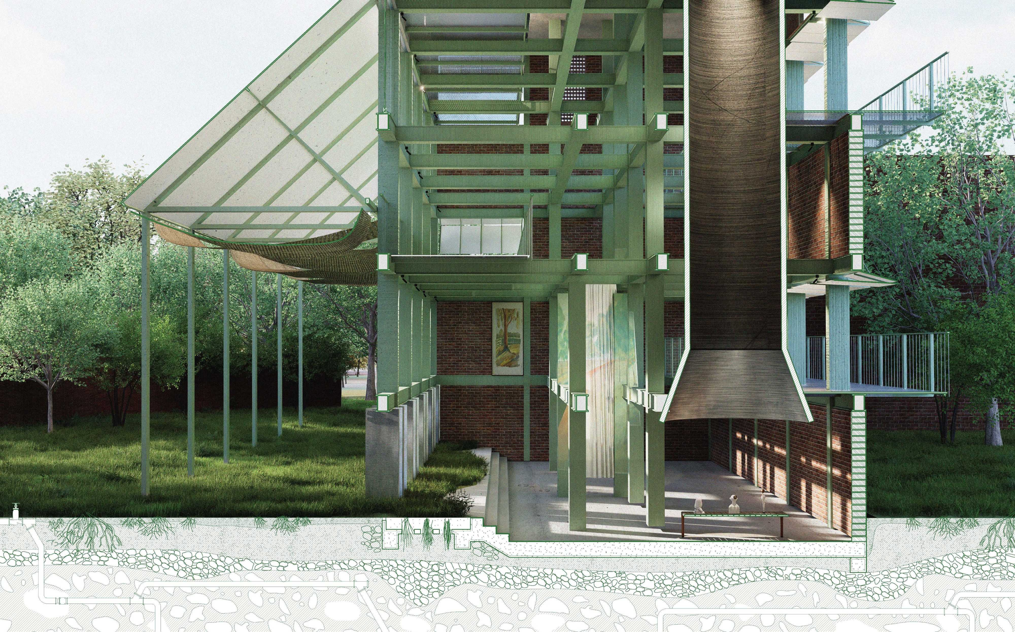 (RE)FRAMING: the bounds of conventional art galleries, weaving place and understanding into one zone.